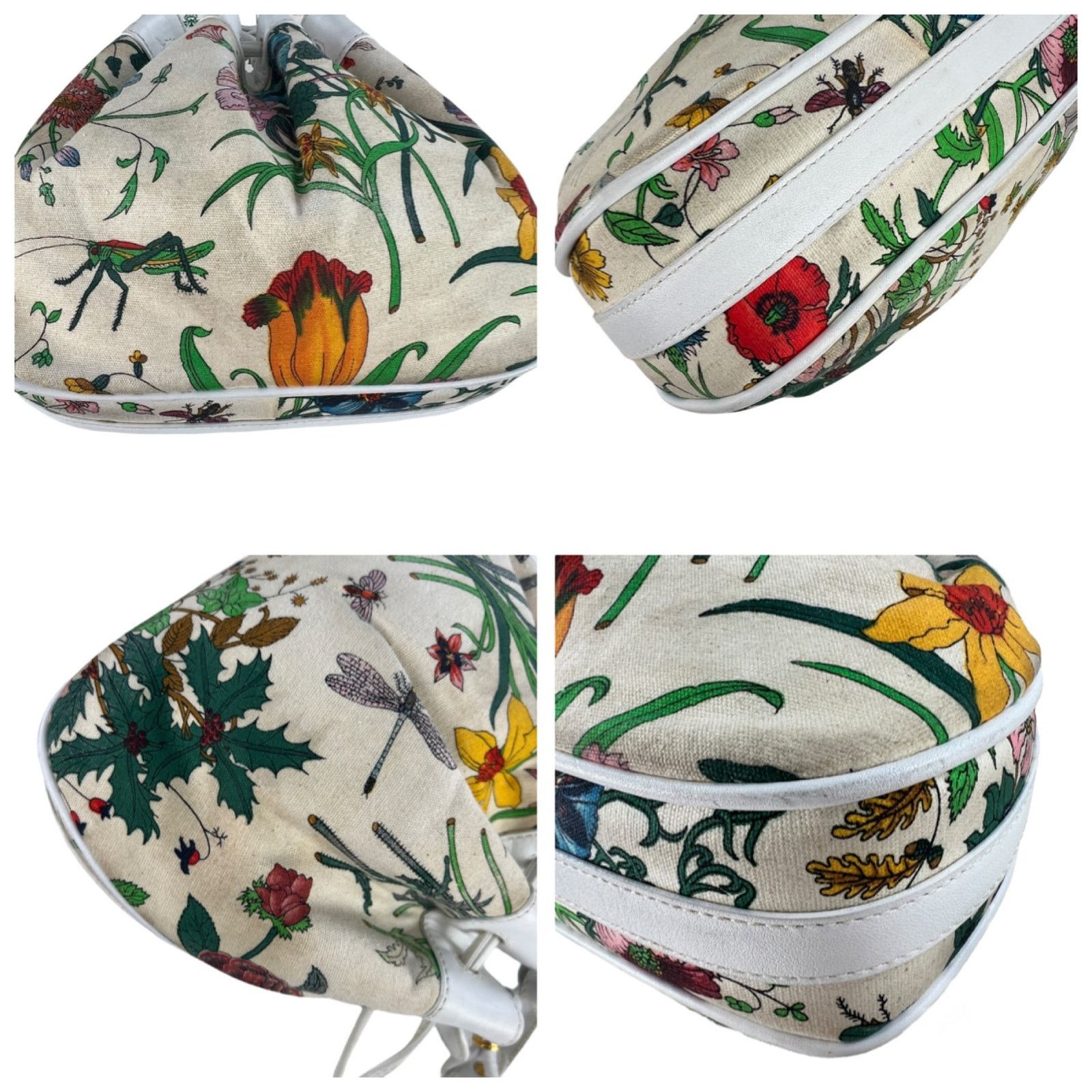Gucci Gucci Vintage Flora Drawstring Crossbody Bag Size ONE SIZE - 9 Thumbnail