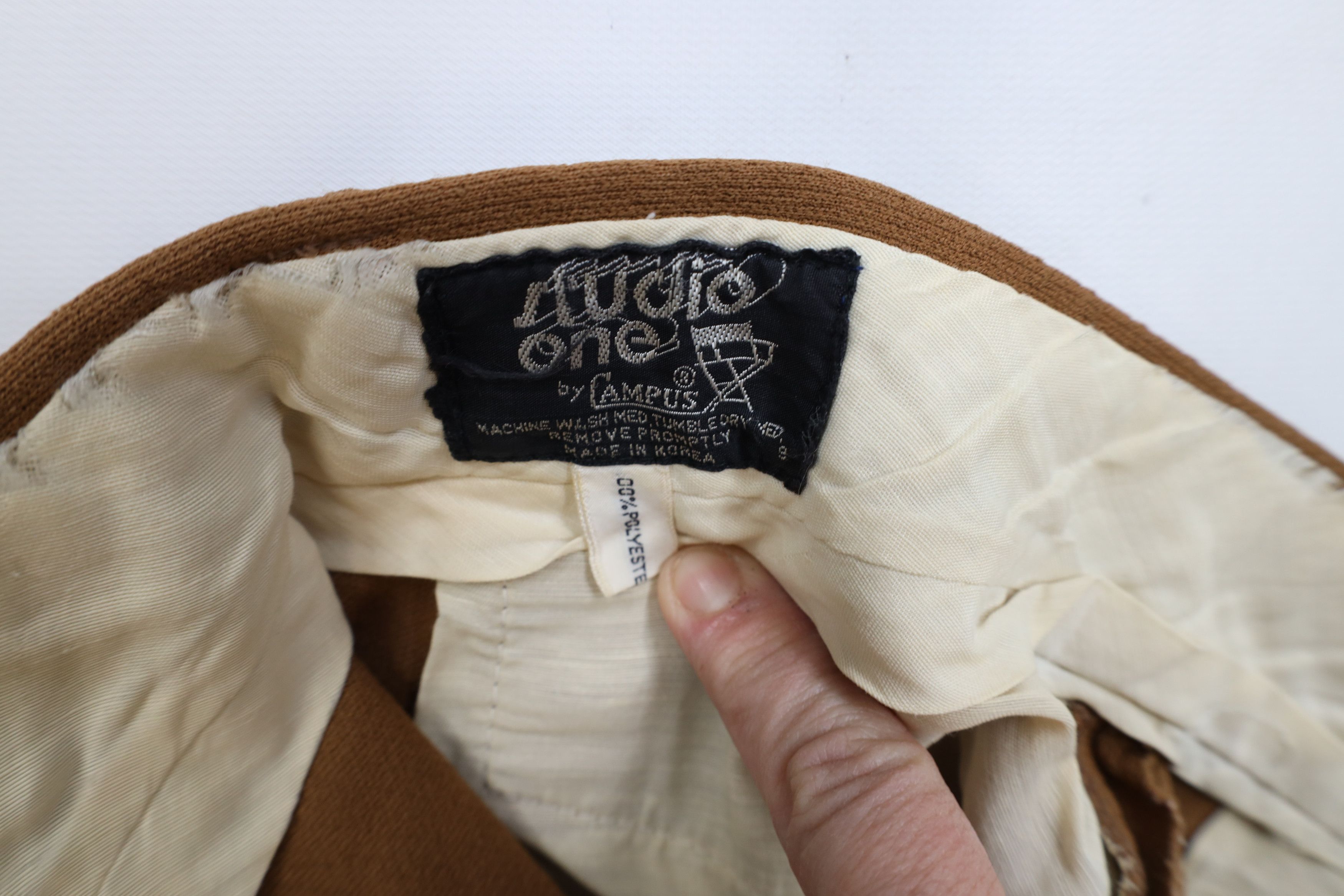 Vintage Vintage 70s Streetwear Knee Knit Chino Shorts Brown AS IS Size US 38 / EU 54 - 7 Thumbnail