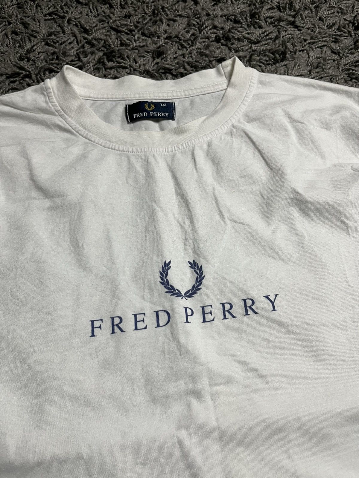 Fred Perry Y2K Fred Perry Big Laurel Wreath White Tee Size US XXL / EU 58 / 5 - 3 Thumbnail