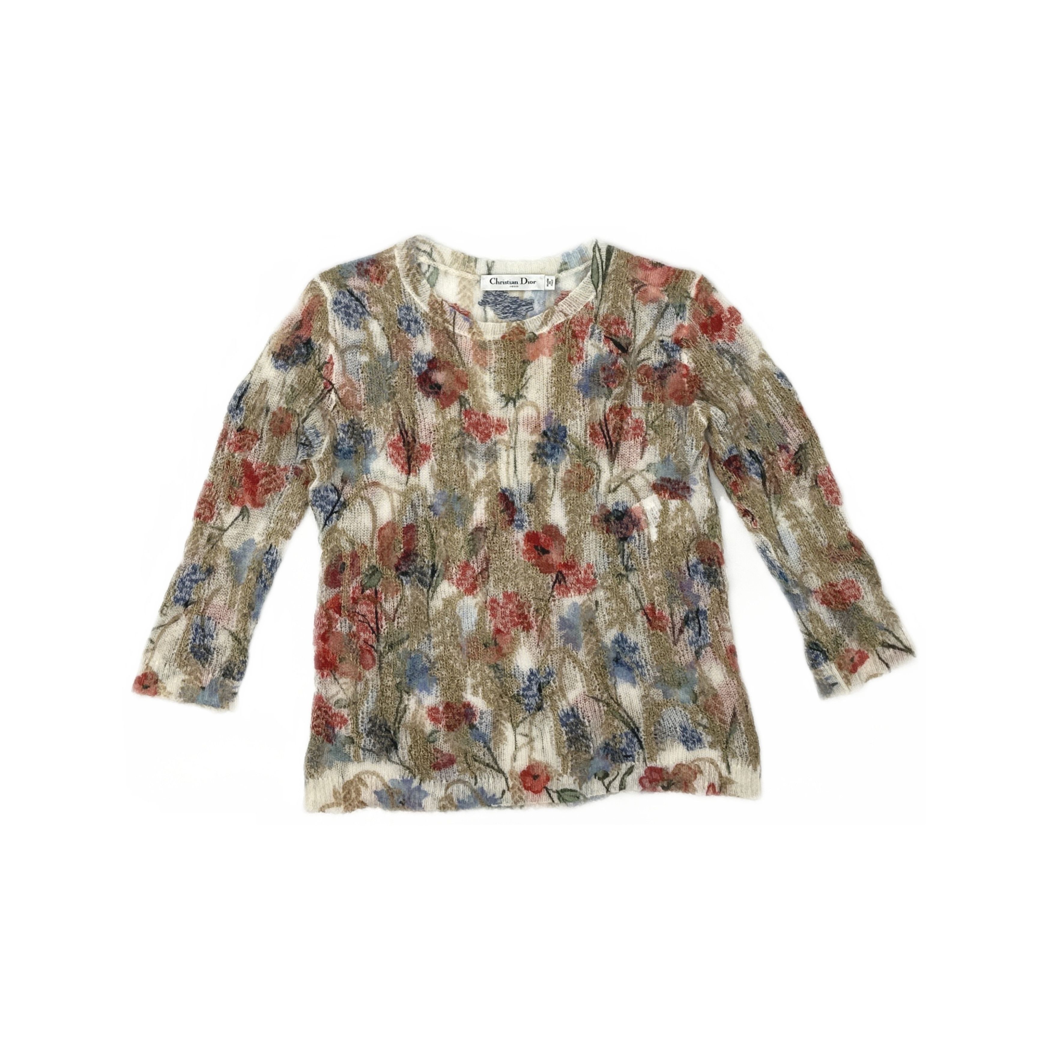 Dior Dior Hibiscus Floral Sweater Size 34 Size XS / US 0-2 / IT 36-38 - 1 Thumbnail