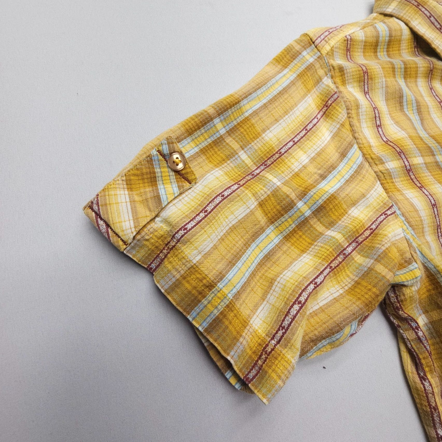 Prana prAna Short Sleeve Button-Up Shirt Plaid Yellow Large Casual 90s Mens Size US L / EU 52-54 / 3 - 4 Thumbnail