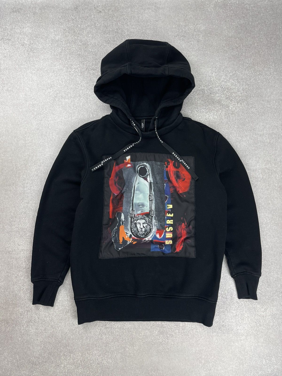 Versace × Versus Versace Versus Versace Big Logo Hoodie Black Women’s Size S / US 4 / IT 40 - 1 Thumbnail