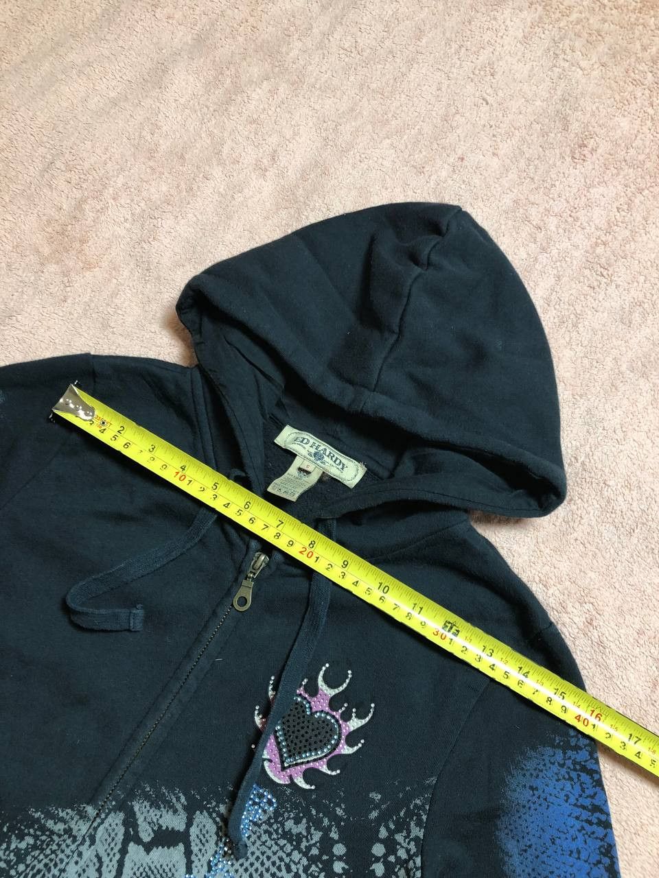 Ed Hardy Vintage Ed Hardy Big Y2K Logo Full Zip Hoodie Size S Size S / US 4 / IT 40 - 9 Thumbnail
