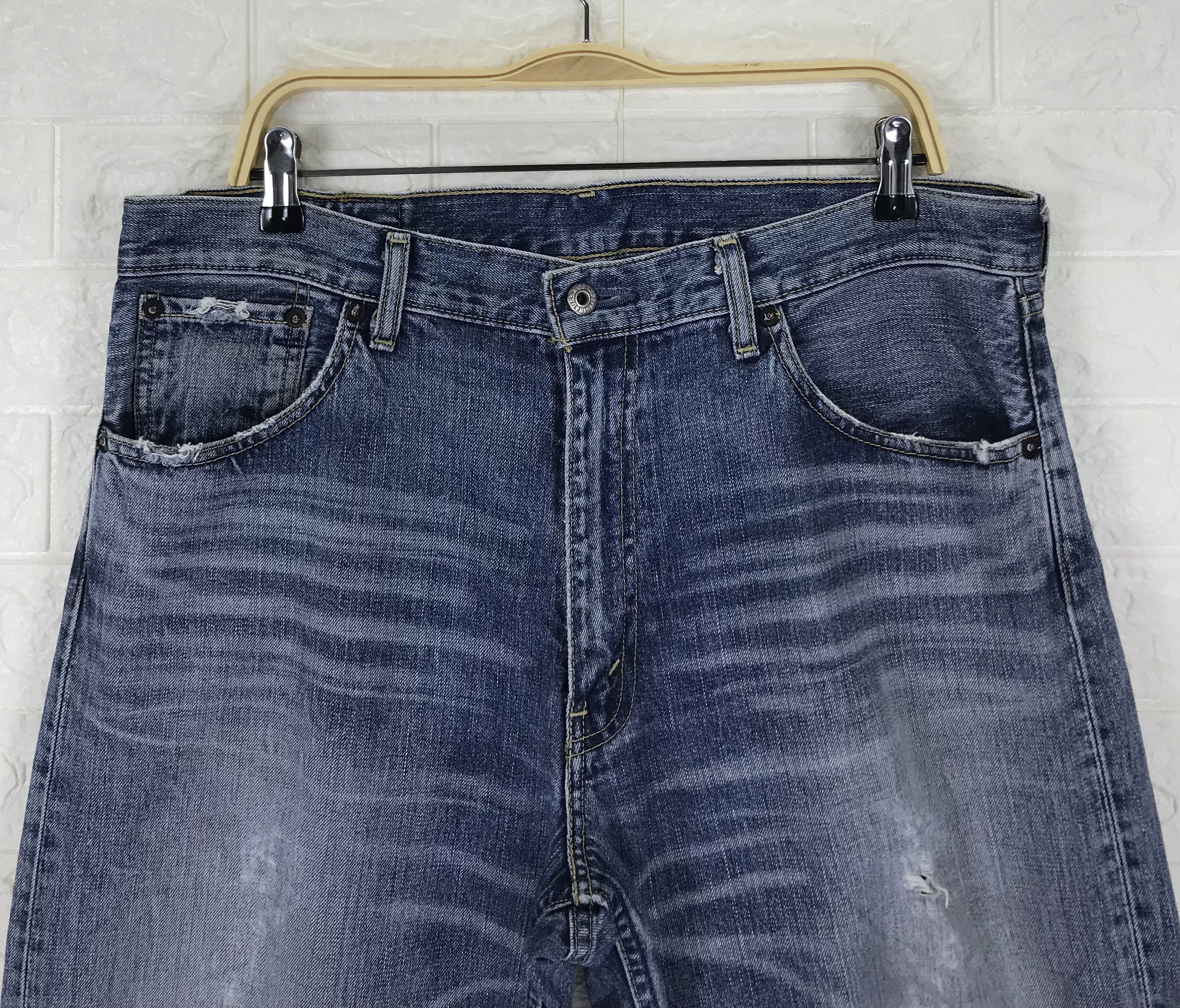Levi's Vintage Levi's 503 Blue Washed Distressed Denim Size US 36 / EU 52 - 2 Thumbnail