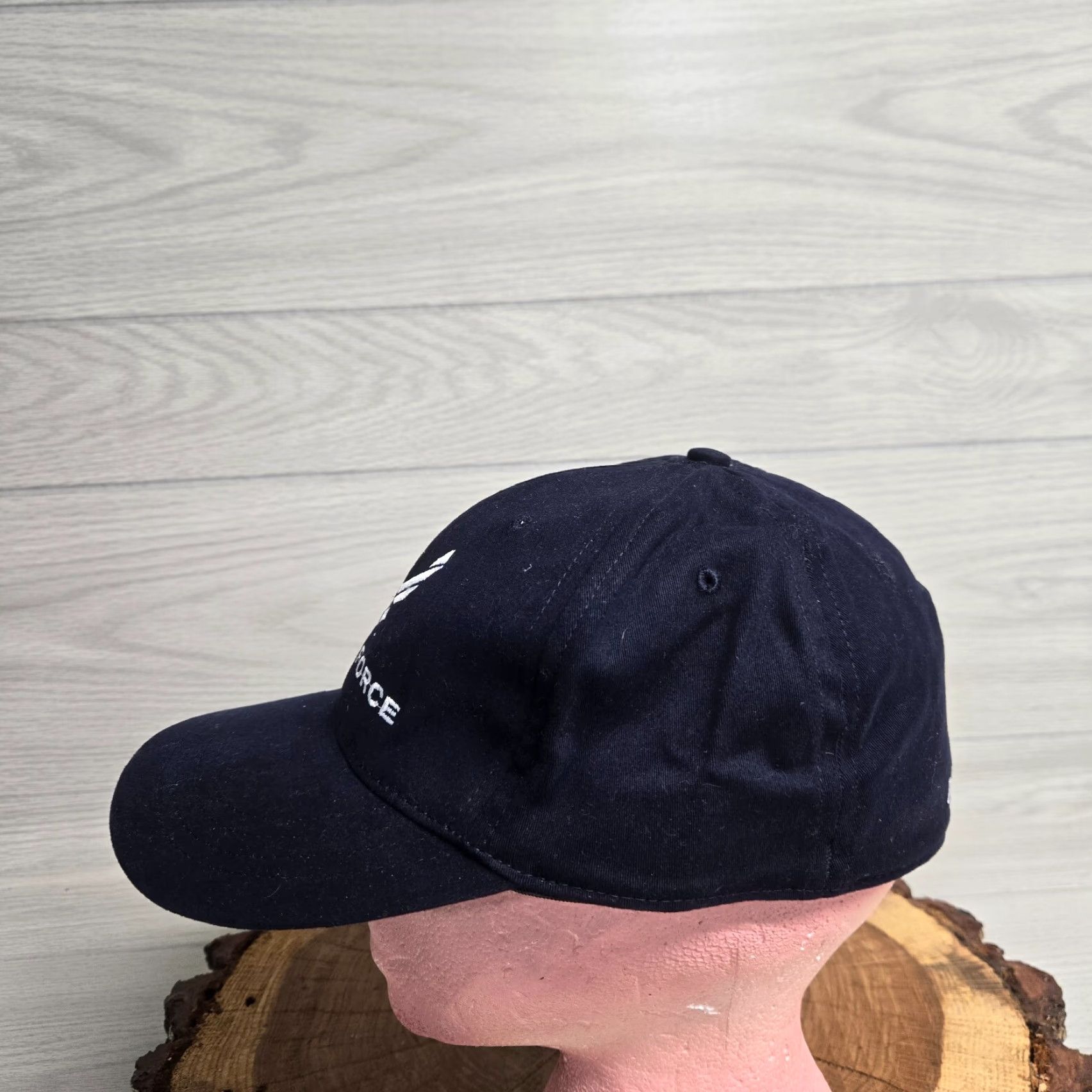 Vintage US Air Force Hat Cap Made In USA Fitted 7 3/8 Blue Baseball Cap Men 7 3/8 USA Hat Mens Cap Cap US Air Force Hat Blue 7 3/8 Size ONE SIZE - 4 Thumbnail