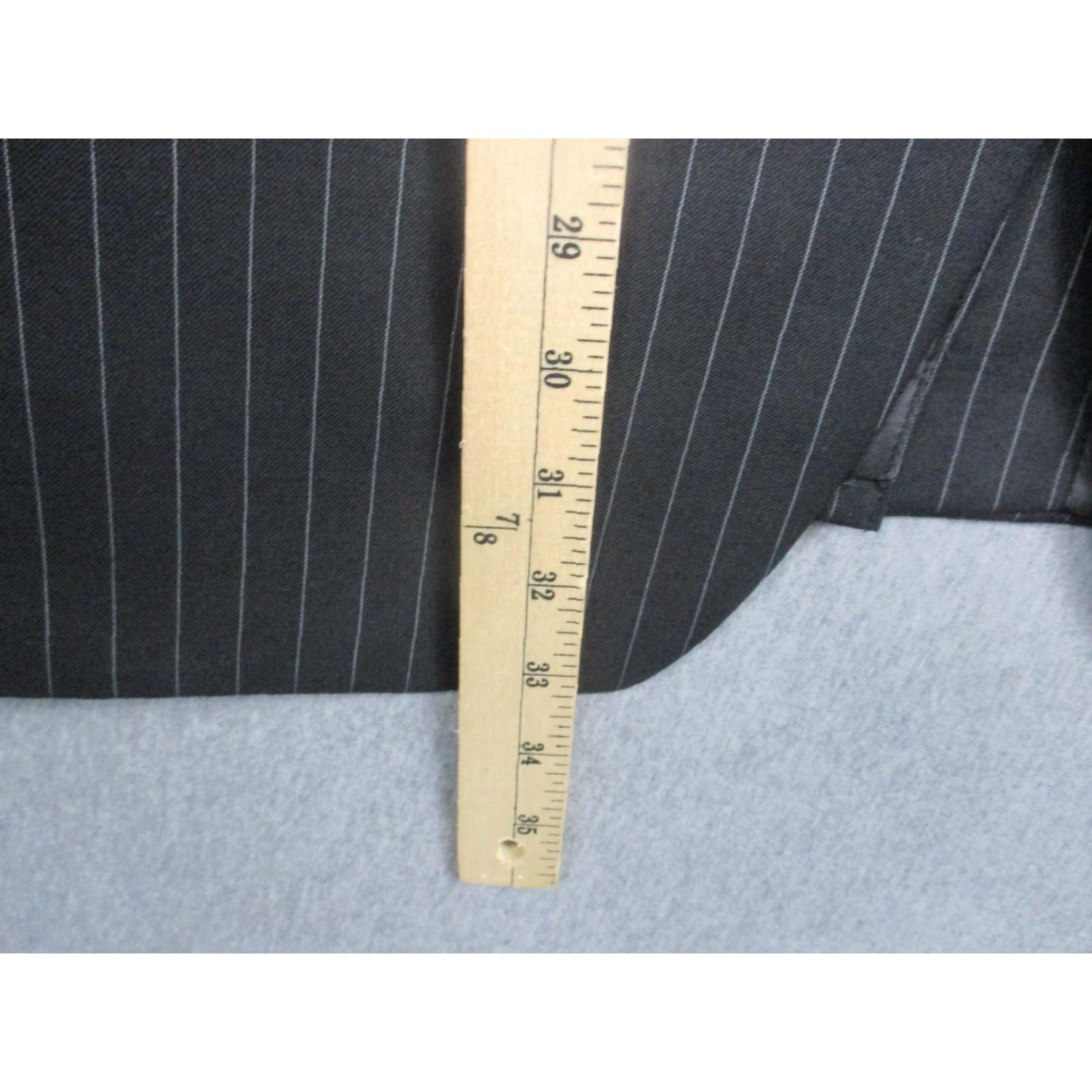 Ralph Lauren Lauren Ralph Lauren Blazer Mens 48R Gray Pinstripe Wool Two-Button Jacket Size 48R - 4 Thumbnail