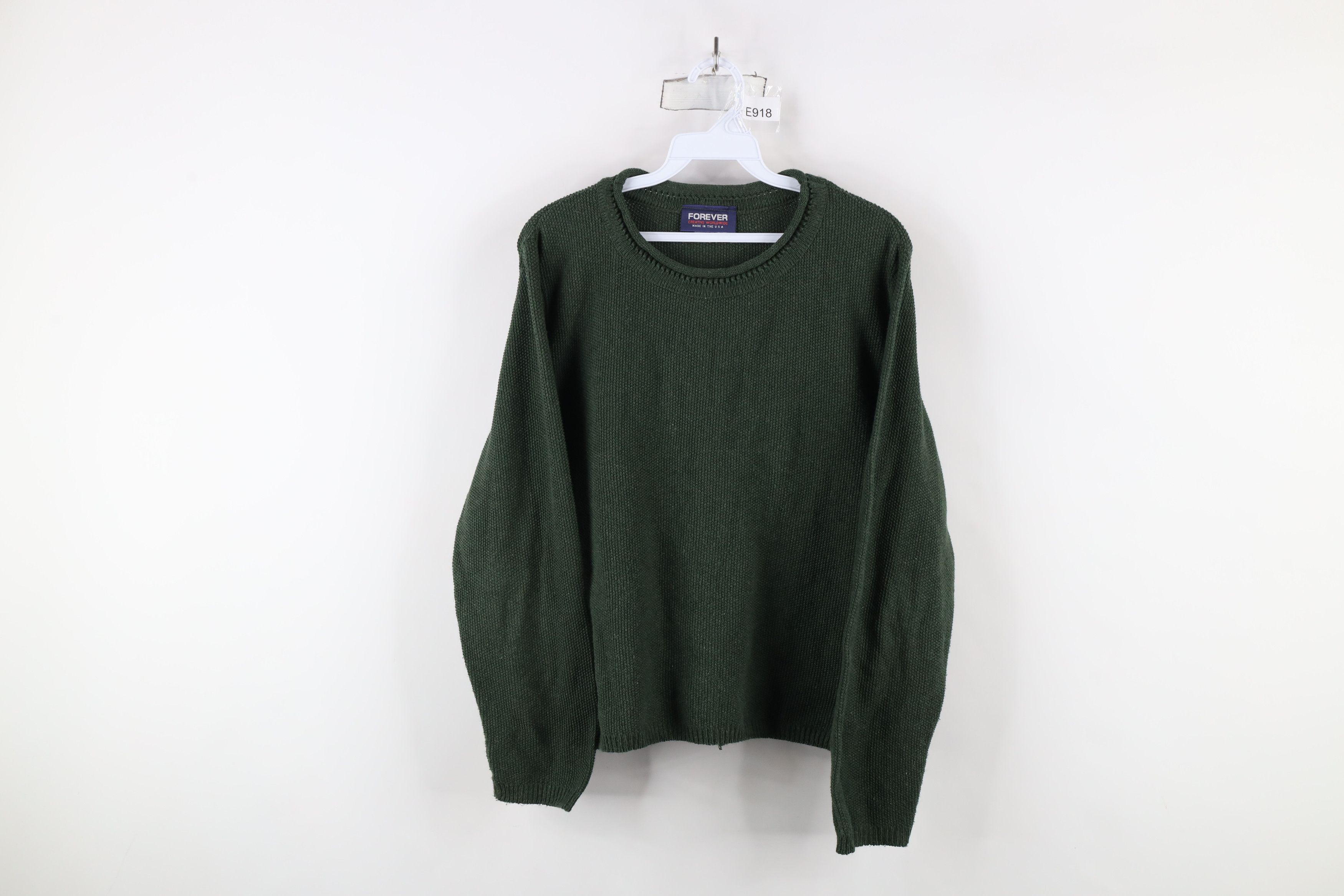 Vintage Vintage 90s Streetwear Blank Thermal Marled Knit Sweater USA Size M / US 6-8 / IT 42-44 - 1 Thumbnail