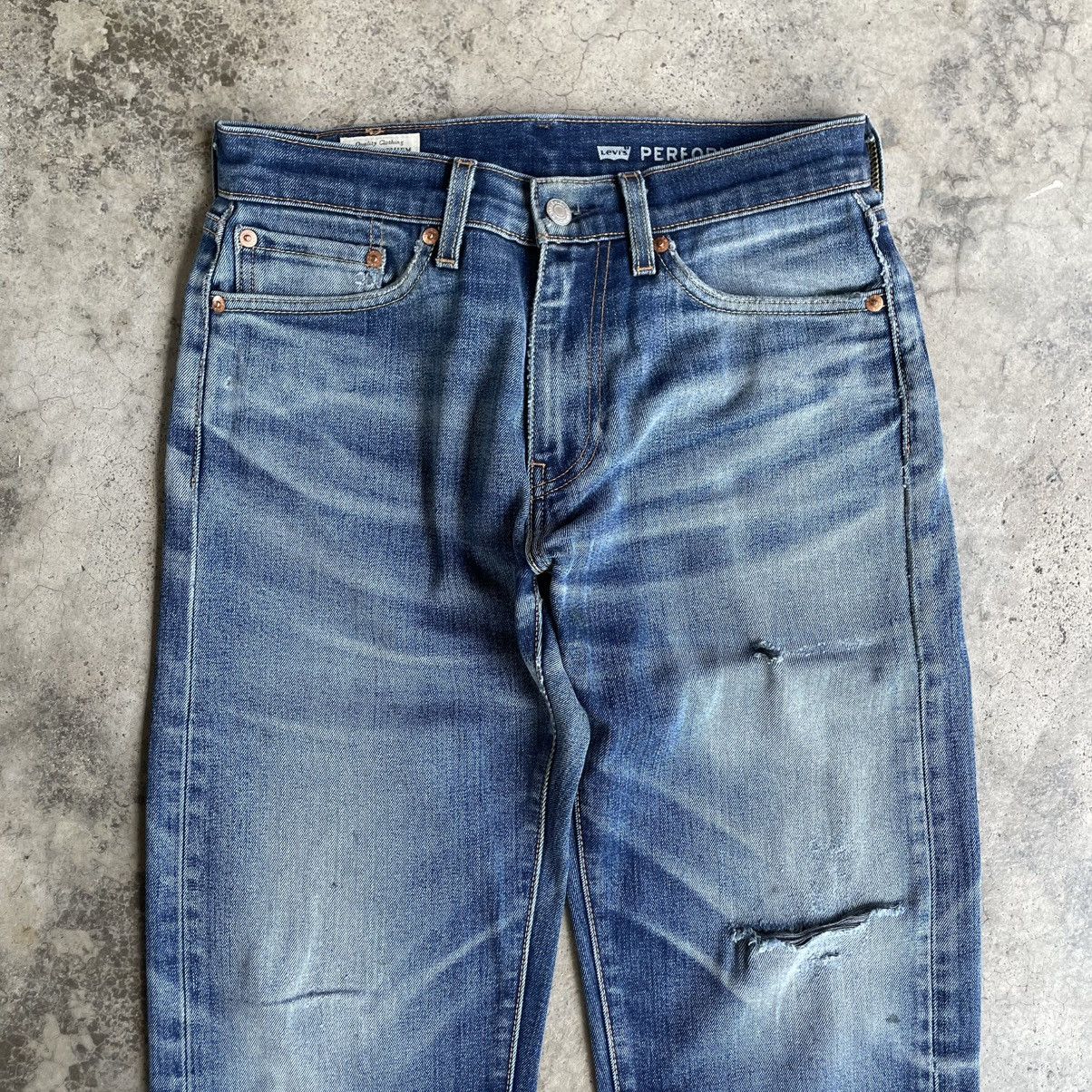Levi's Vintage Clothing 🔥Vintage Levis 505 Big E Stoned Washed Ripped Denim Jeans Size US 29 - 2 Thumbnail