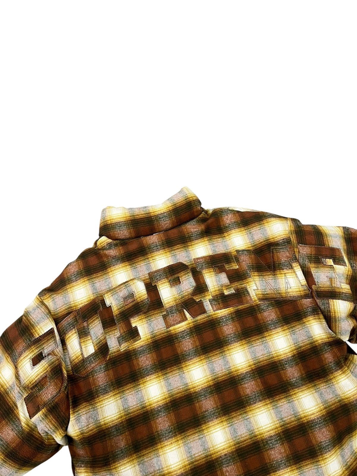 Supreme Supreme Brown Plaid Reversible Puffer Jacket Size US L / EU 52-54 / 3 - 3 Thumbnail