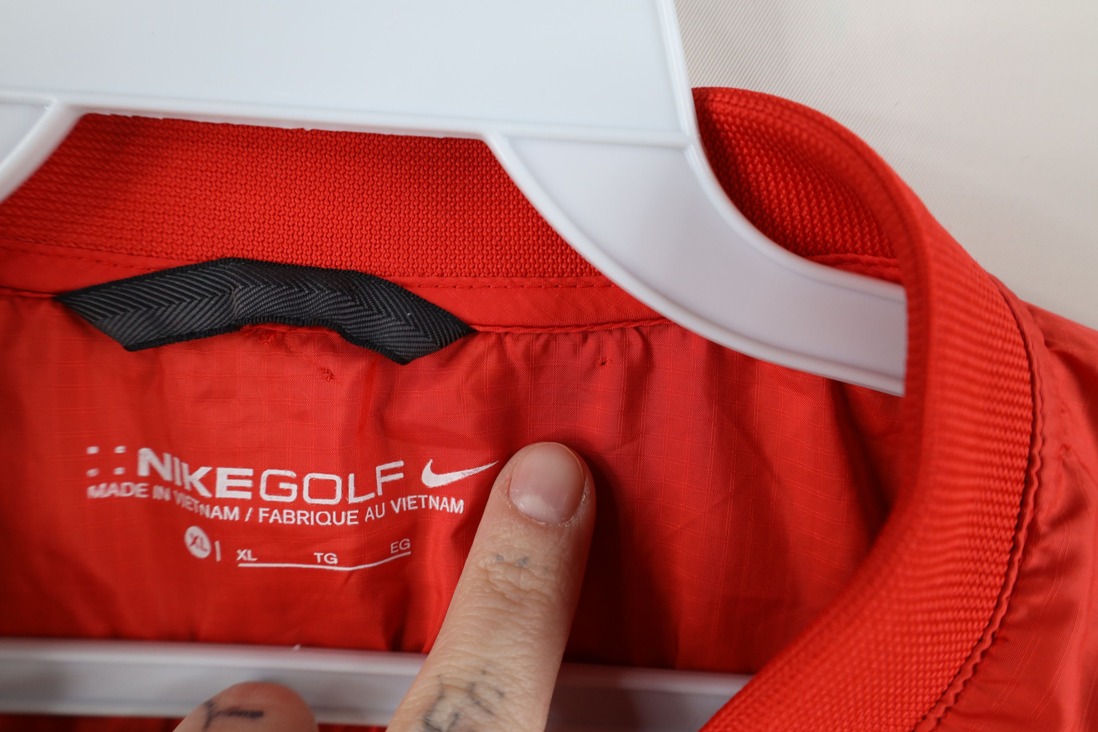 Nike × Vintage Nike Golf Mini Swoosh Lightweight Windbreaker Jacket Red Size US XL / EU 56 / 4 - 6 Thumbnail