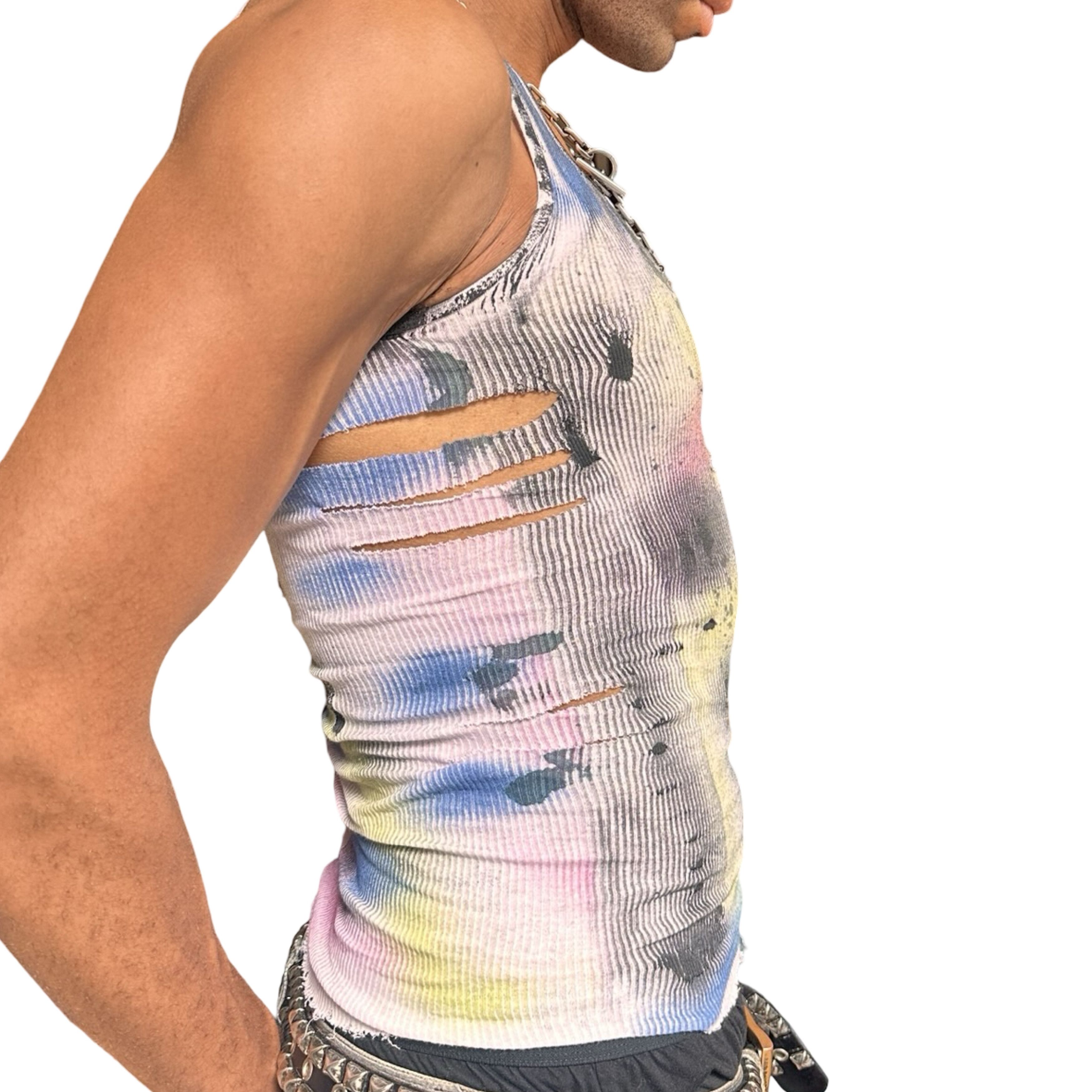 Hanes 'Decay' White Pink/Black Graphic Print Tank Top - Small Size US S / EU 44-46 / 1 - 3 Thumbnail