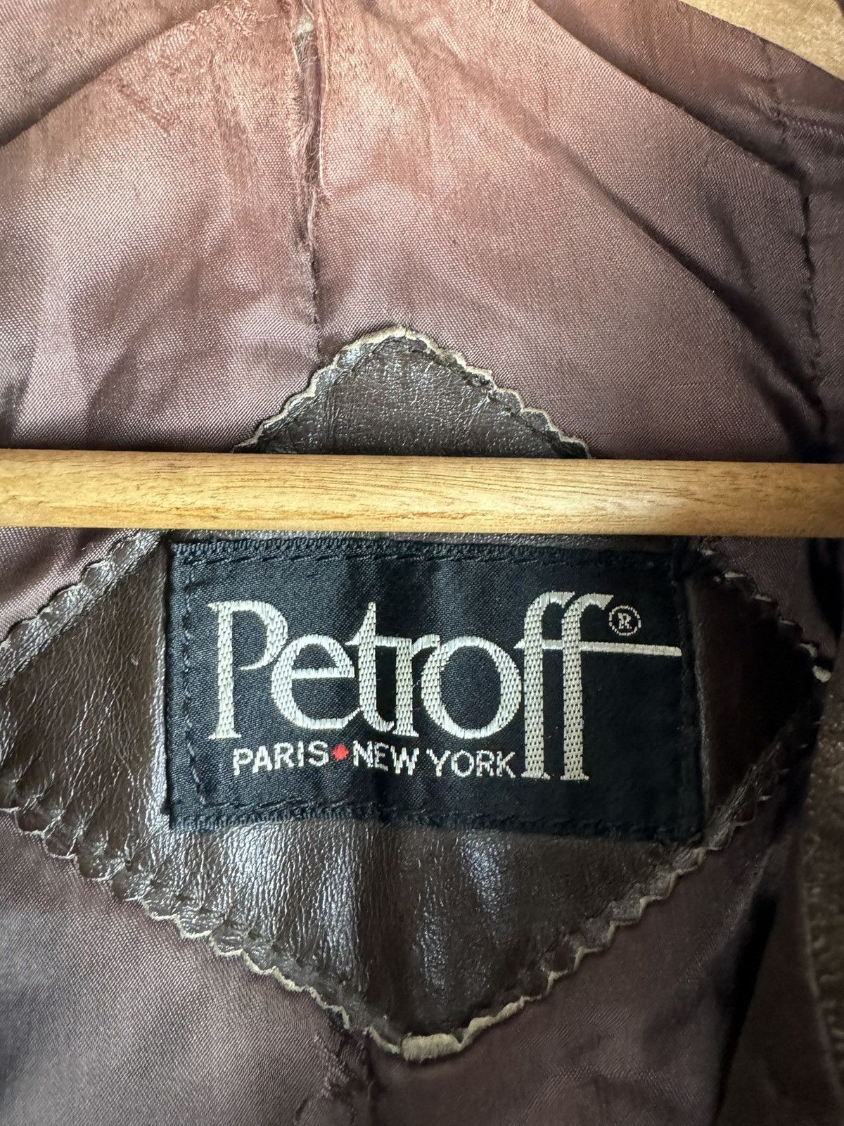 Vintage Vintage 90’s Petroff rare Bomber Leather Jacket Size US M / EU 48-50 / 2 - 3 Thumbnail
