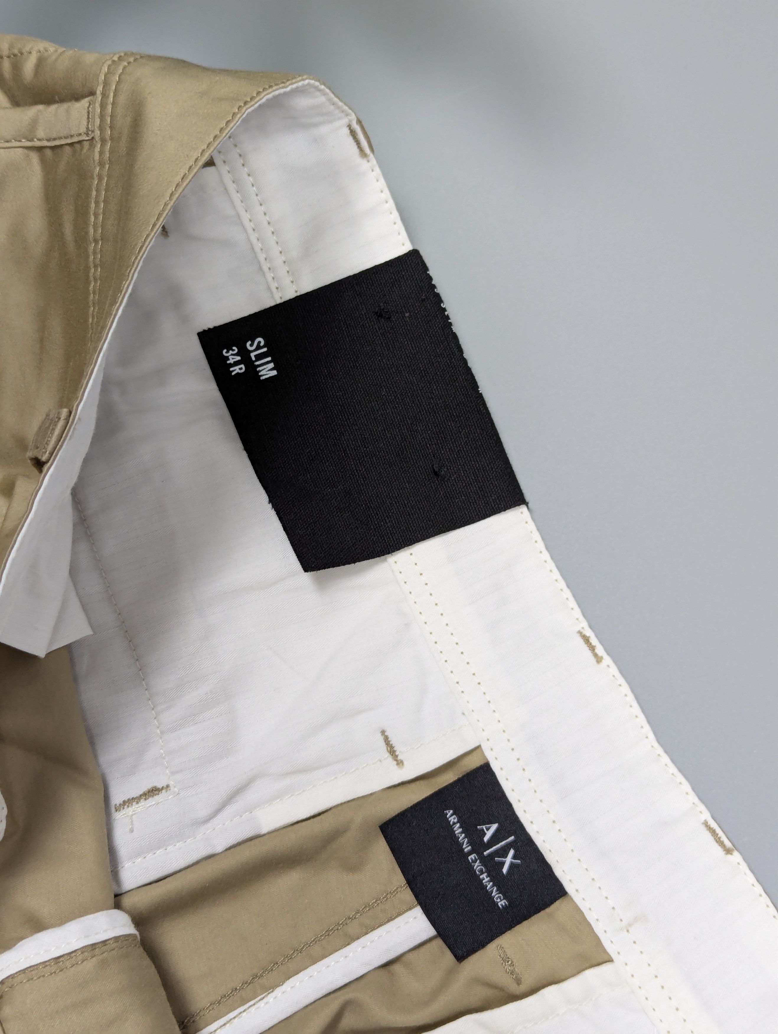 Armani Exchange New Armani Exchange Men's Slim Fit Chinos Beige Pants Size US 34 / EU 50 - 10 Thumbnail