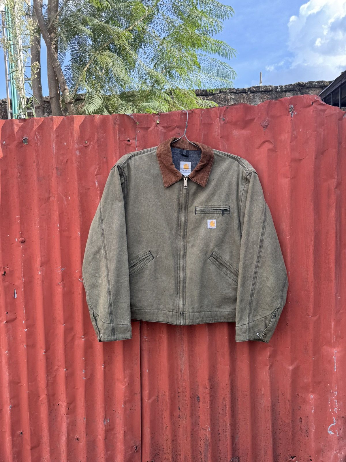 Carhartt Vintage Carhartt detroit Green lined J01 BLK CROPPED Jacket Size US L / EU 52-54 / 3 - 9 Thumbnail