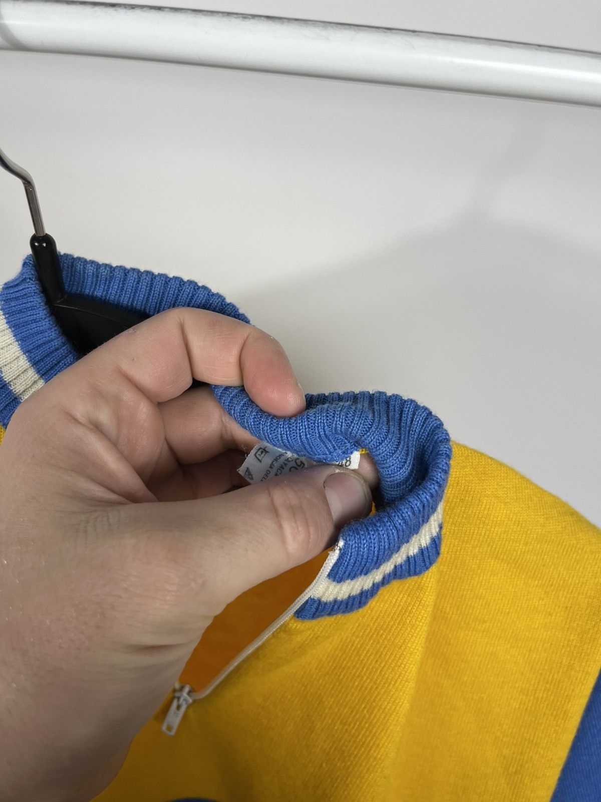 Other Vintage Flexpol Wool Cycling Jersey Yellow Blue Zip Size 48 Size US M / EU 48-50 / 2 - 13 Thumbnail