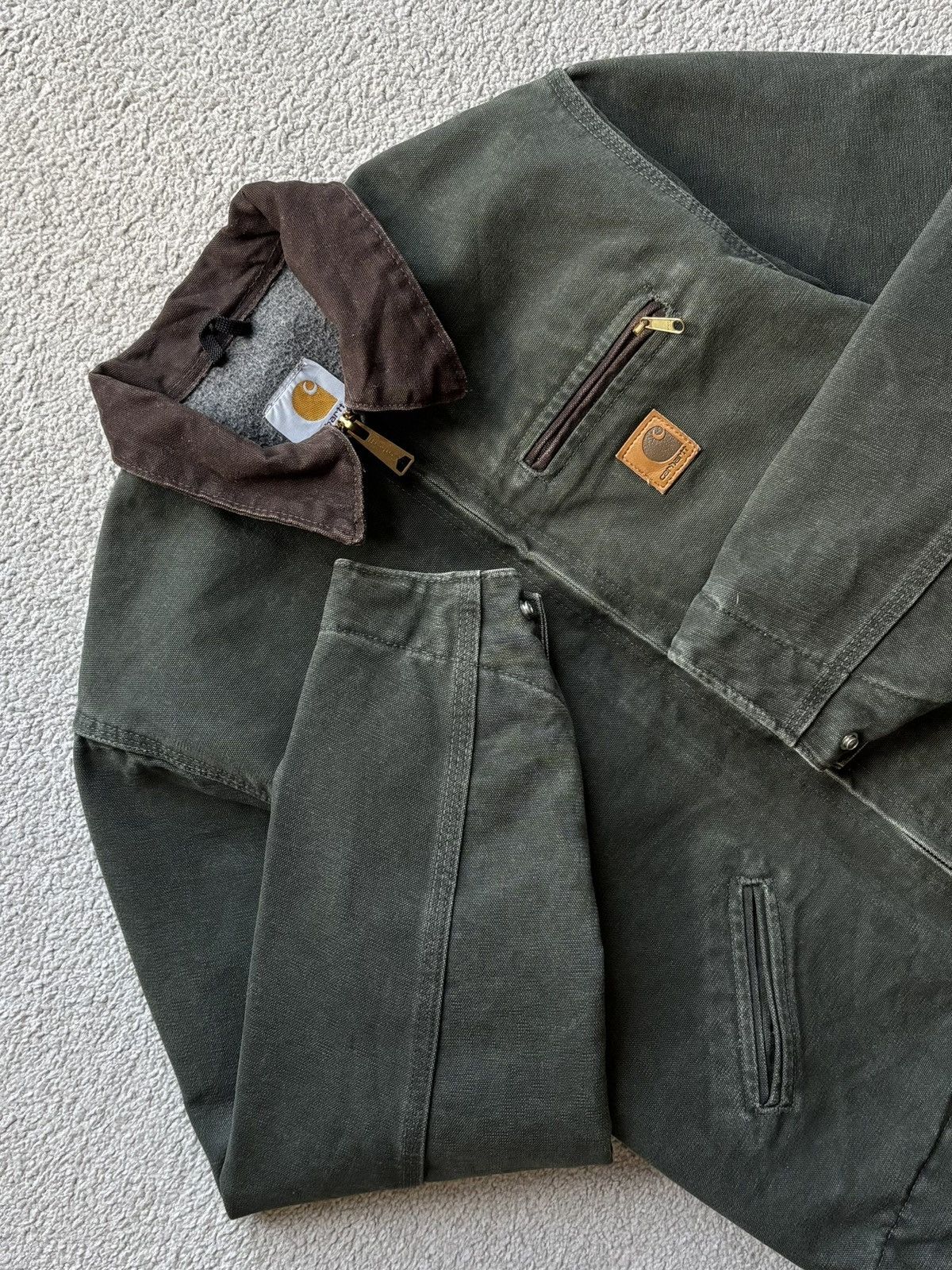 Carhartt × Vintage Vintage 2007 Carhartt 'J97 MOS' Blanket-Lined Detroit Jacket Size US S / EU 44-46 / 1 - 3 Thumbnail