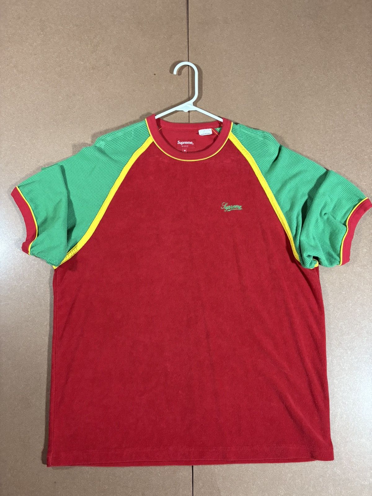 Supreme Supreme Terry Raglan S/S Top Red Green Medium SS23 Size US M / EU 48-50 / 2 - 3 Thumbnail