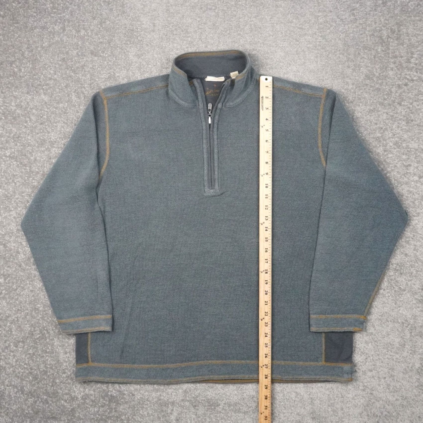 Tommy Bahama Tommy Bahama Reversible 1/4 Zip Mens 2XL Gray Long Sleeve Pullover Sweatshirt Size US XXL / EU 58 / 5 - 3 Thumbnail