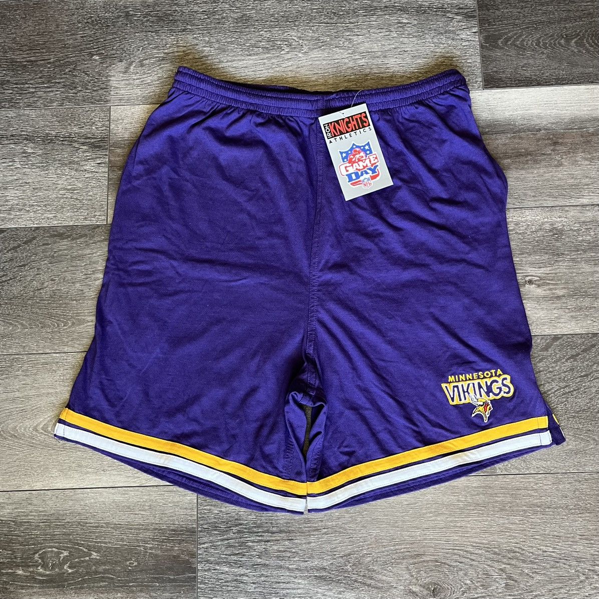 NFL New Vintage 1990s NFL Iron Knights Minnesota Vikings Shorts Size US 32 / EU 48 - 1 Thumbnail