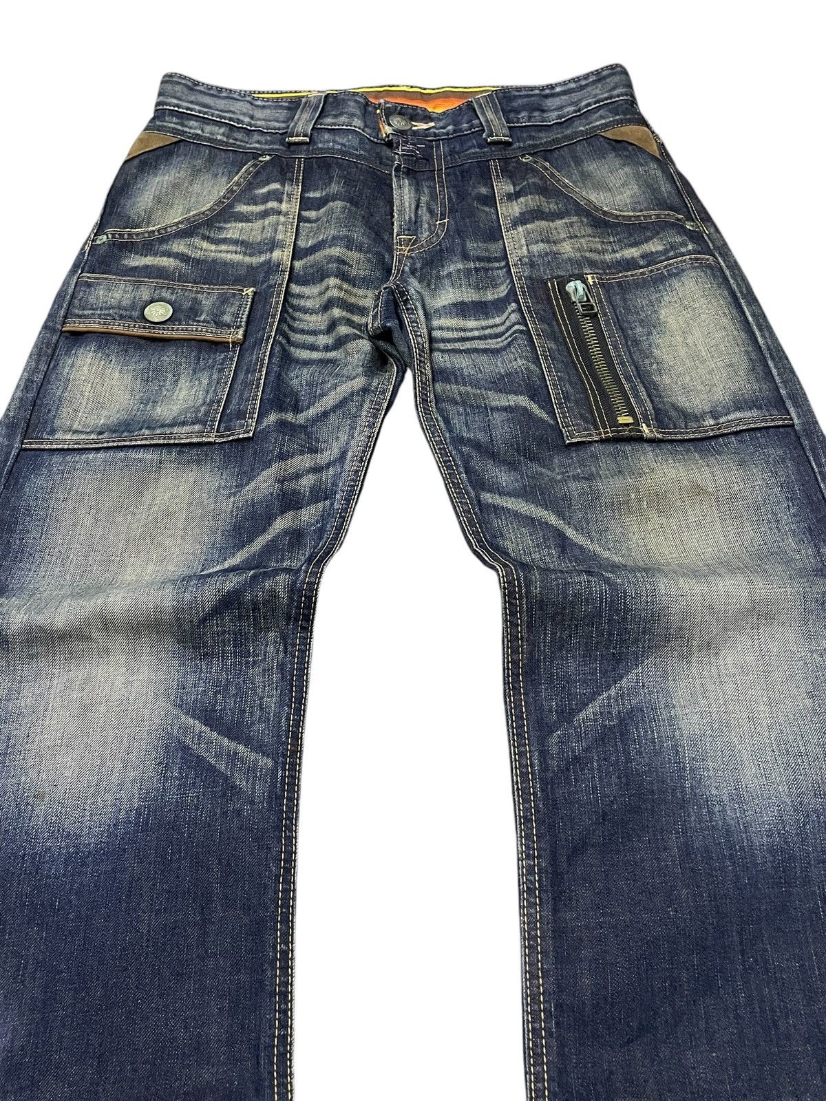 Edwin × Hysteric Glamour × Japanese Brand Edwin Bush Pocket Mud Wash Claw Mark Loose Denim Pants Size US 32 / EU 48 - 13 Thumbnail