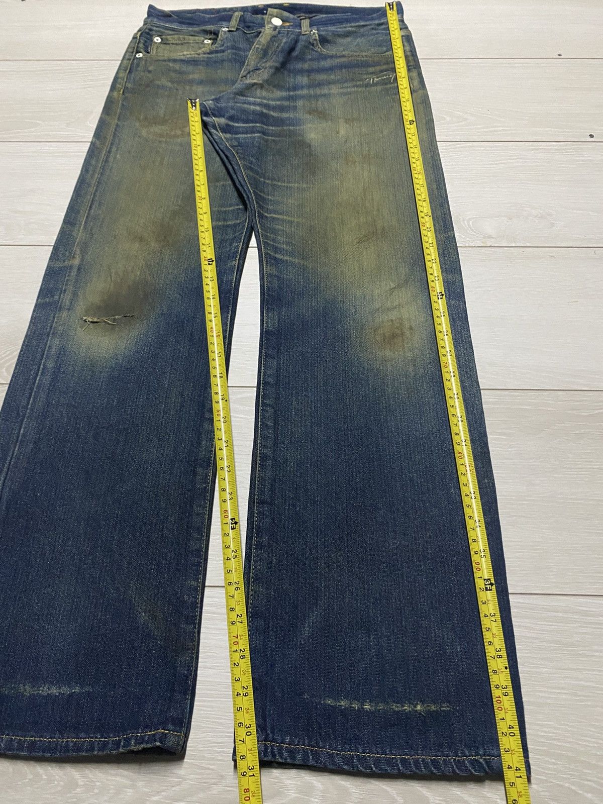 Martine Rose × Tommy Jeans Vintage Tommy Japan Mud Wash Distressed Loose Jeans Size US 32 / EU 48 - 19 Thumbnail