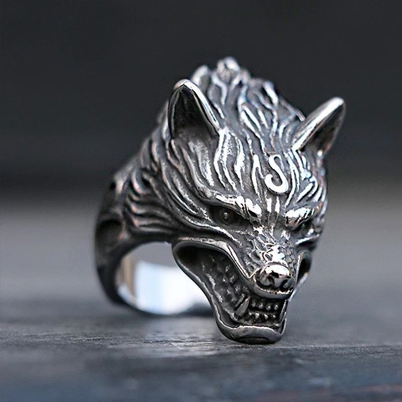 Jewelry Viking Wolf Ring Size ONE SIZE - 6 Thumbnail