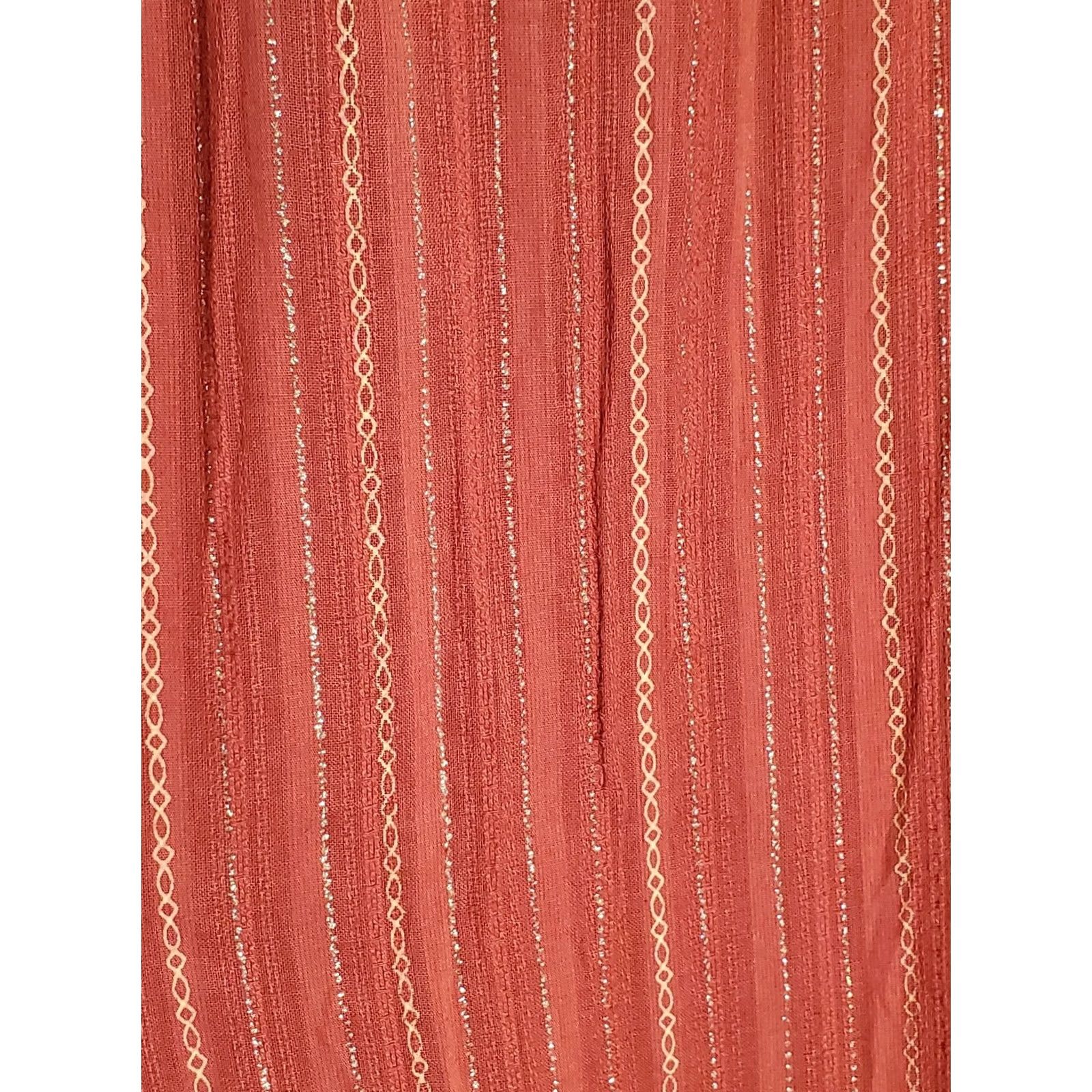 Anthropologie FRYE Anthropologie Alyssa Tiered Maxi Dress L Women's Orange Gold Metallic New Size L / US 10 / IT 46 - 5 Thumbnail