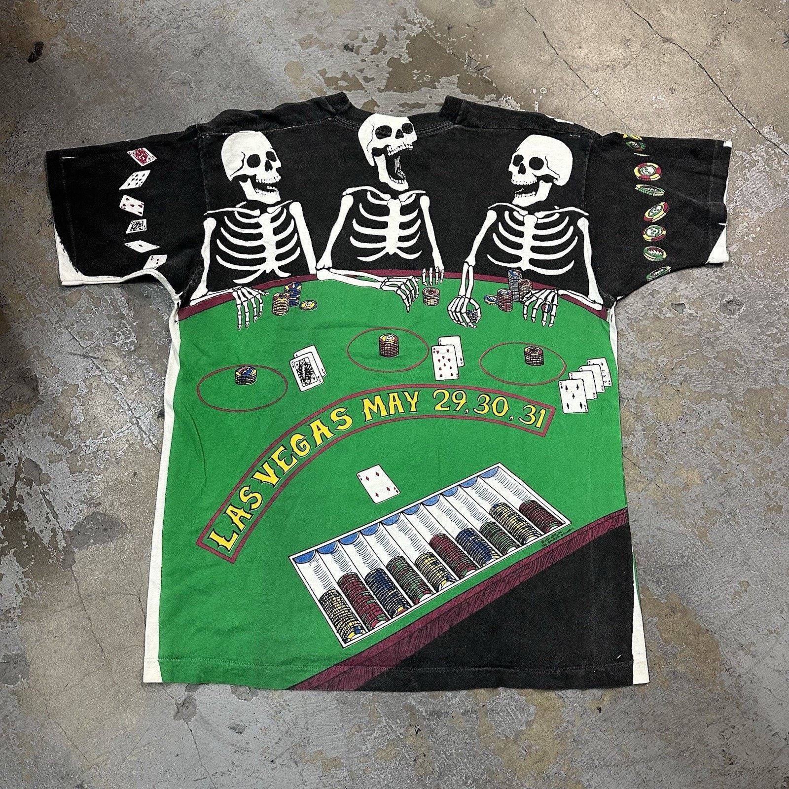 Band Tees × Liquid Blue × Vintage Vintage 1992 Liquid Blue Grateful Dead Vegas Dead AOP Tee Size US XL / EU 56 / 4 - 2 Thumbnail