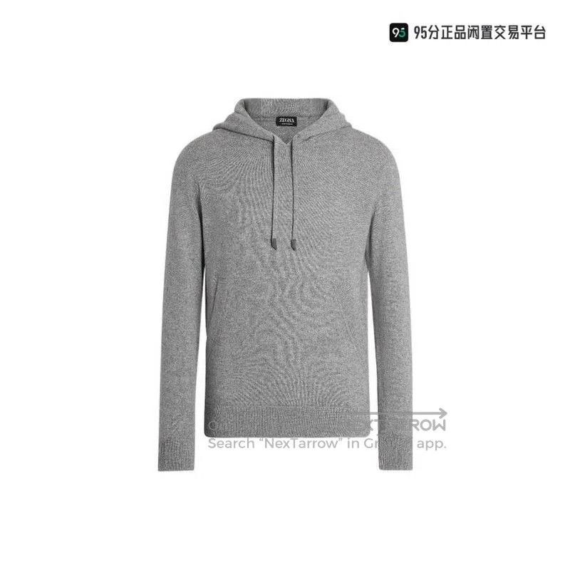 Ermenegildo Zegna Zegna FW23 Men's Solid Drawstring Sweatshirt. Size US XL / EU 56 / 4 - 2 Thumbnail