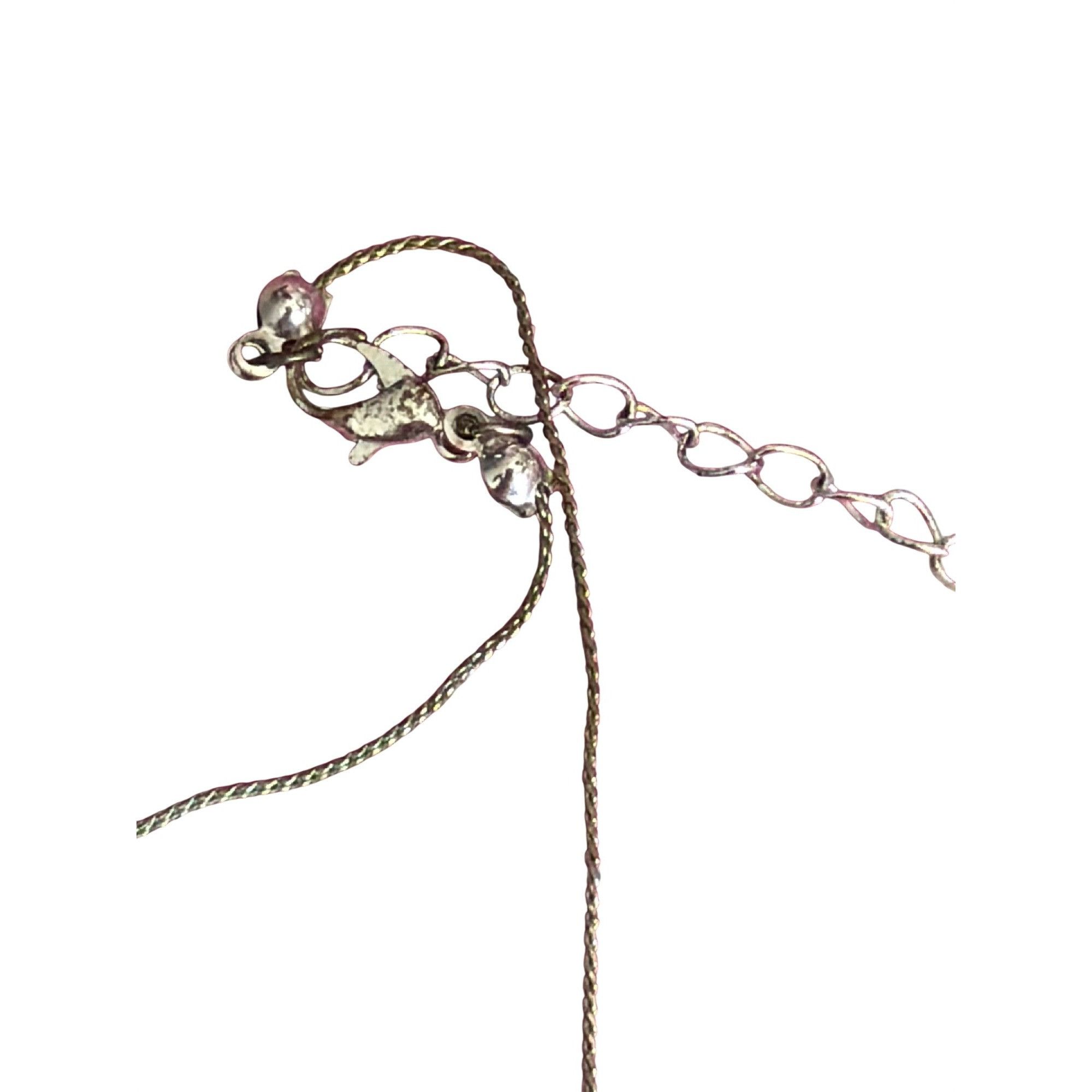 Other Vintage Long Silver Tone Mother of Pearl Beads Necklace Doub Size ONE SIZE - 4 Thumbnail