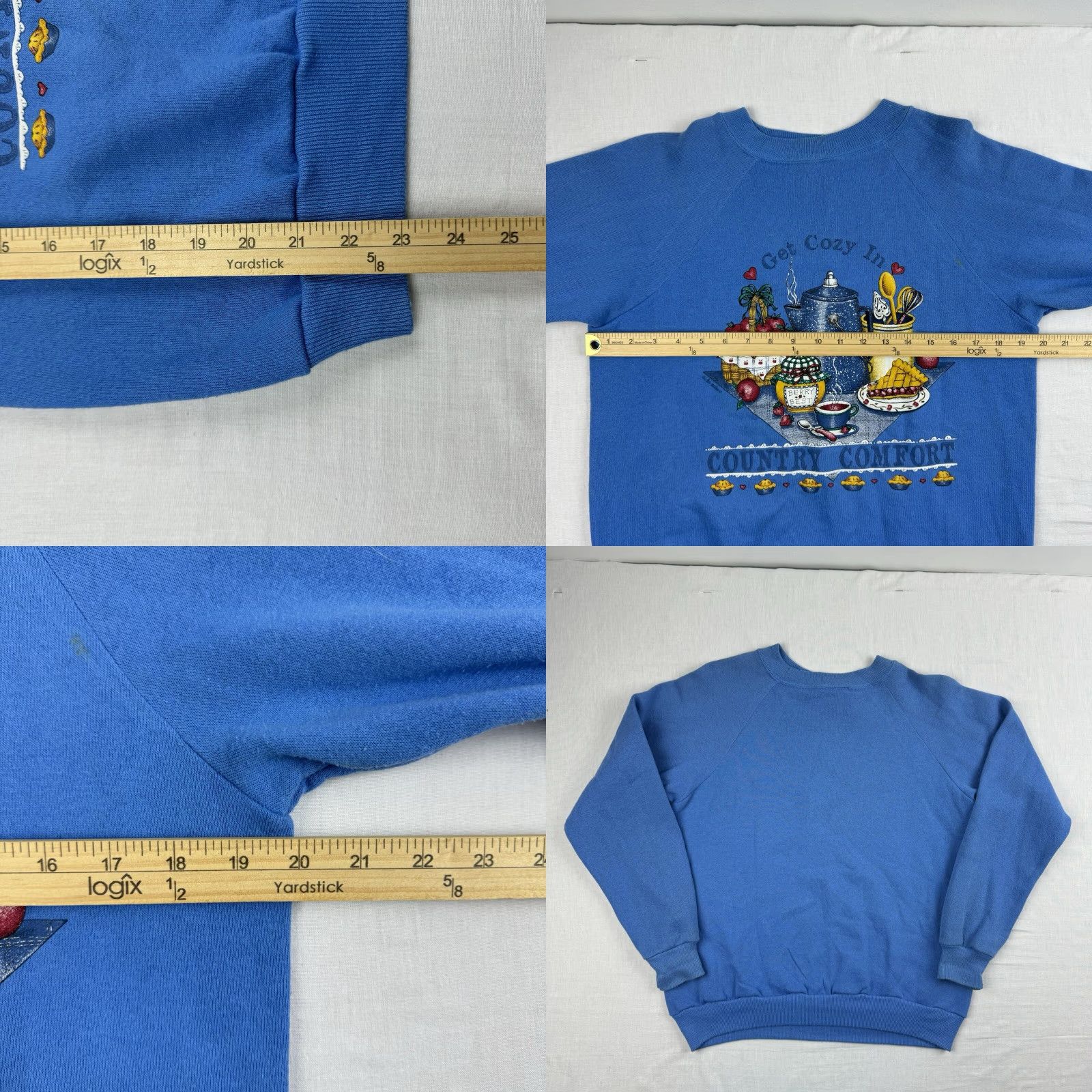 Hanes VINTAGE Hanes Sweatshirt Women S Blue 90s Country Crewneck Pullover Womens Size S / US 4 / IT 40 - 8 Thumbnail