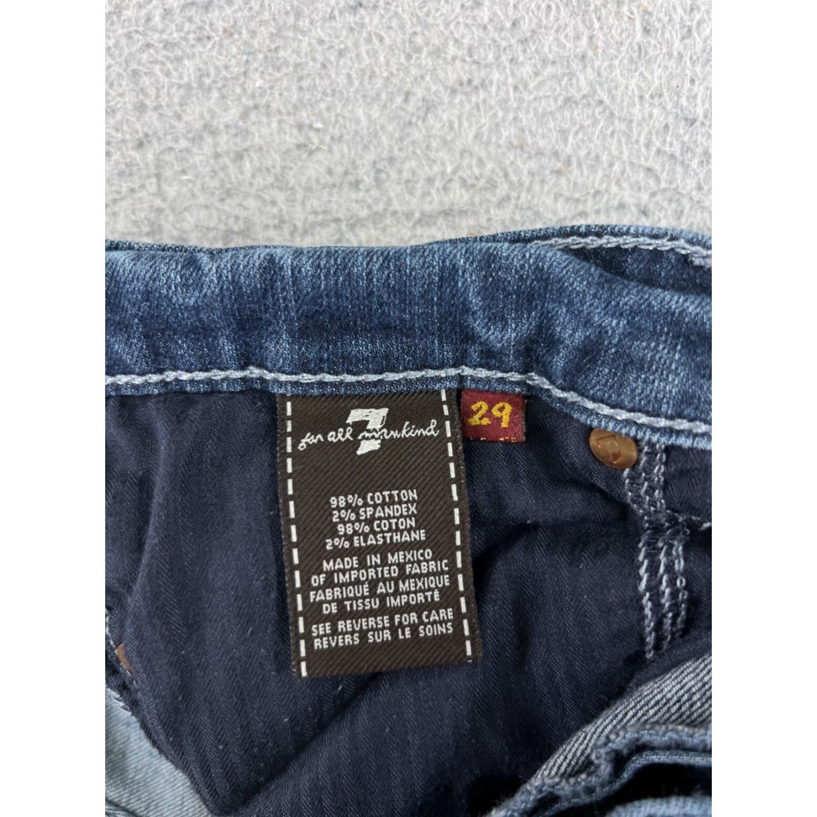 7 For All Mankind 7 For All Mankind Jeans Women Bootcut 29 Blue Denim Low Rise Cotton Blend 28x29 Seasonal Distressed Pockets Modern Mens? Size 29" - 7 Thumbnail