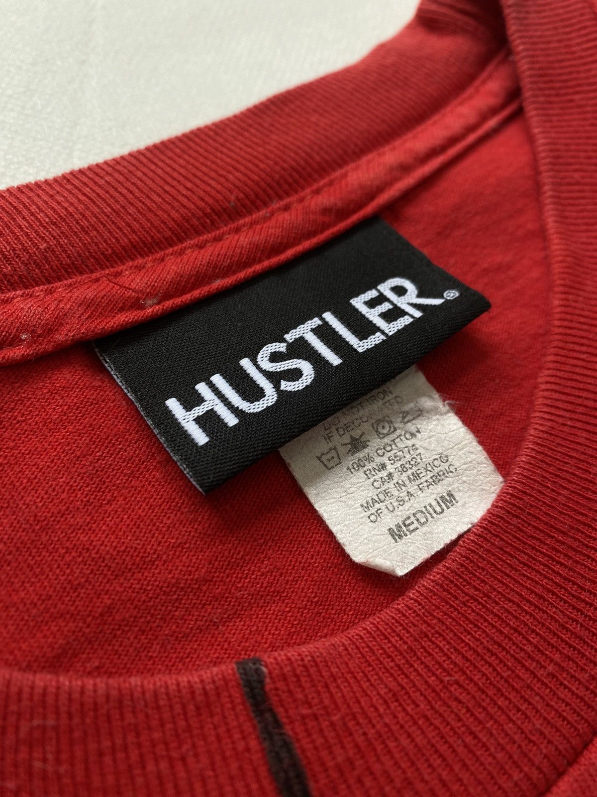 Vintage Vintage Skateboarding Hustler Hardcore Y2K Red Tee Size US M / EU 48-50 / 2 - 3 Thumbnail