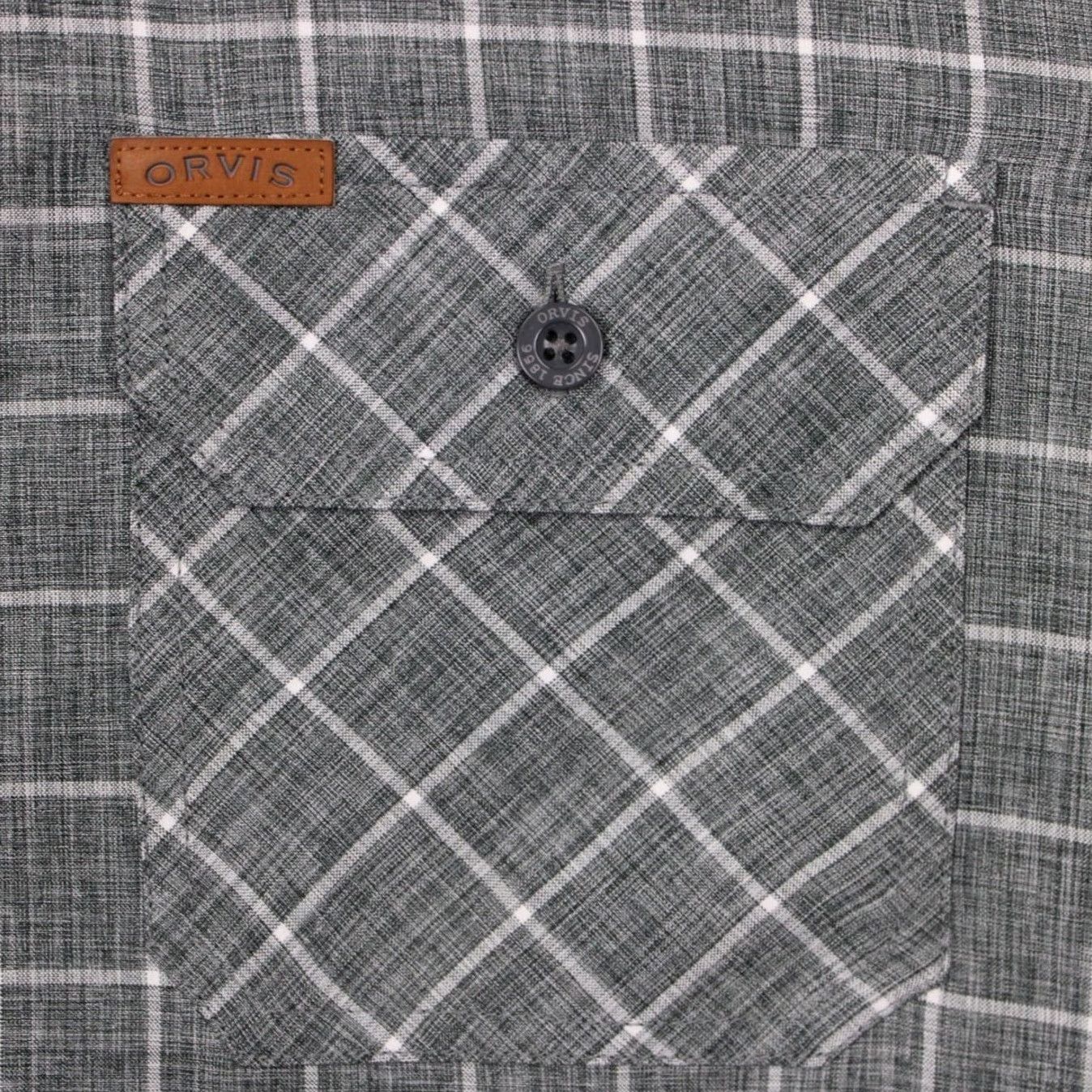 Orvis Orvis Shirt Mens Large Gray Quick Dry Pockets Short Sleeve Polyester Button Up Size US L / EU 52-54 / 3 - 7 Thumbnail