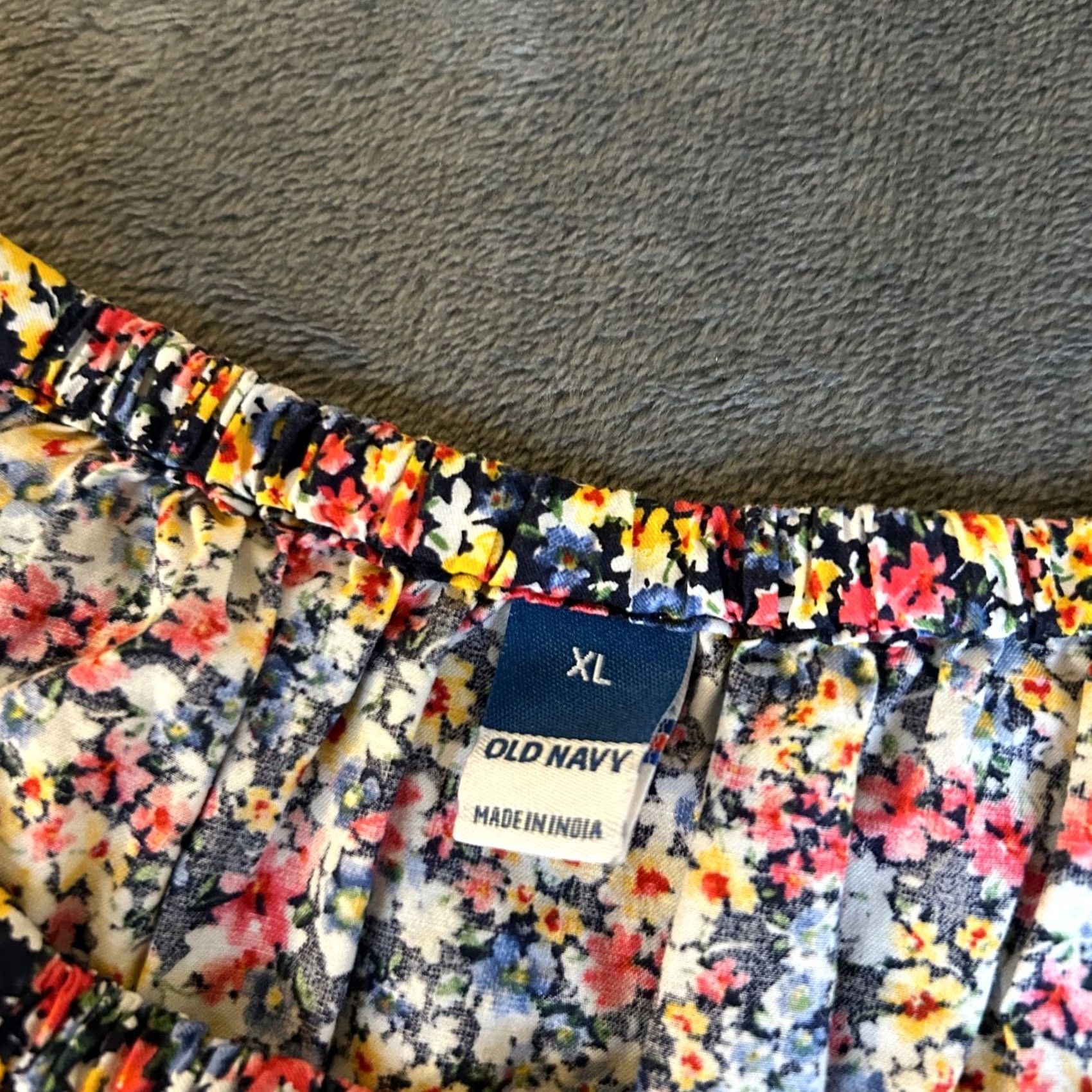 Old Navy Old Navy Multicolor Floral Print Short Sleeve Blouse Womens XL Blouse Tunic Lightweight Cotton Casual Top Size XL / US 12-14 / IT 48-50 - 2 Thumbnail