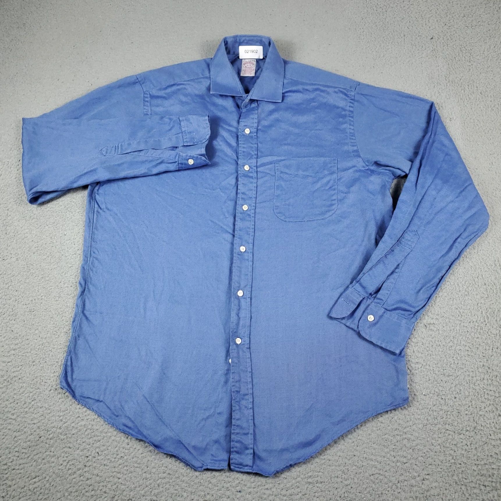 Brooks Brothers Brooks Brothers Men's Dress Shirt 16 Blue Button-Up Long Sleeve Regular Fit Size 42R - 2 Thumbnail