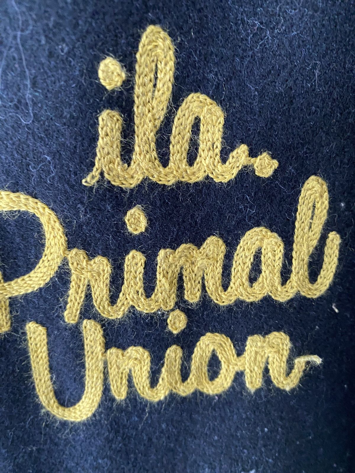 Japanese Brand 2000s Ila Primal Union Leather sleeve Skull Varsity Size US M / EU 48-50 / 2 - 7 Thumbnail