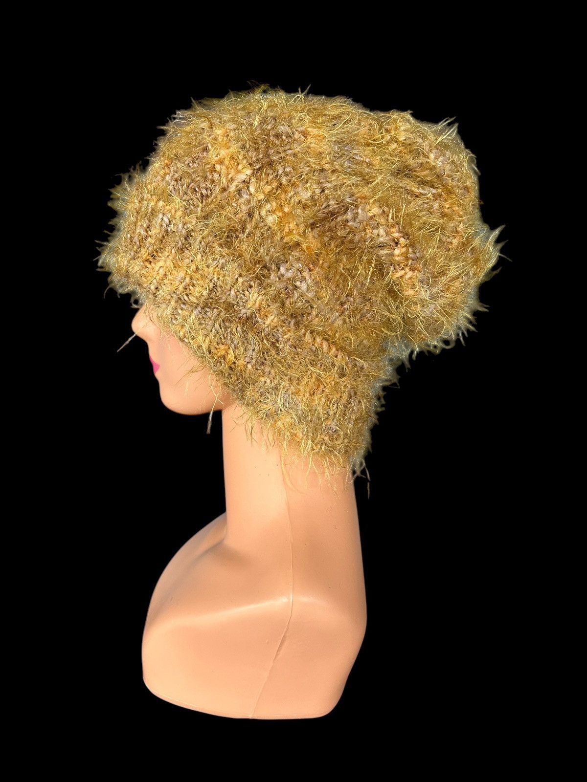Japanese Brand × Kapital × Vintage Japanese Mohawk Fur Hairy Knitted big Beanie Hats Size ONE SIZE - 3 Thumbnail