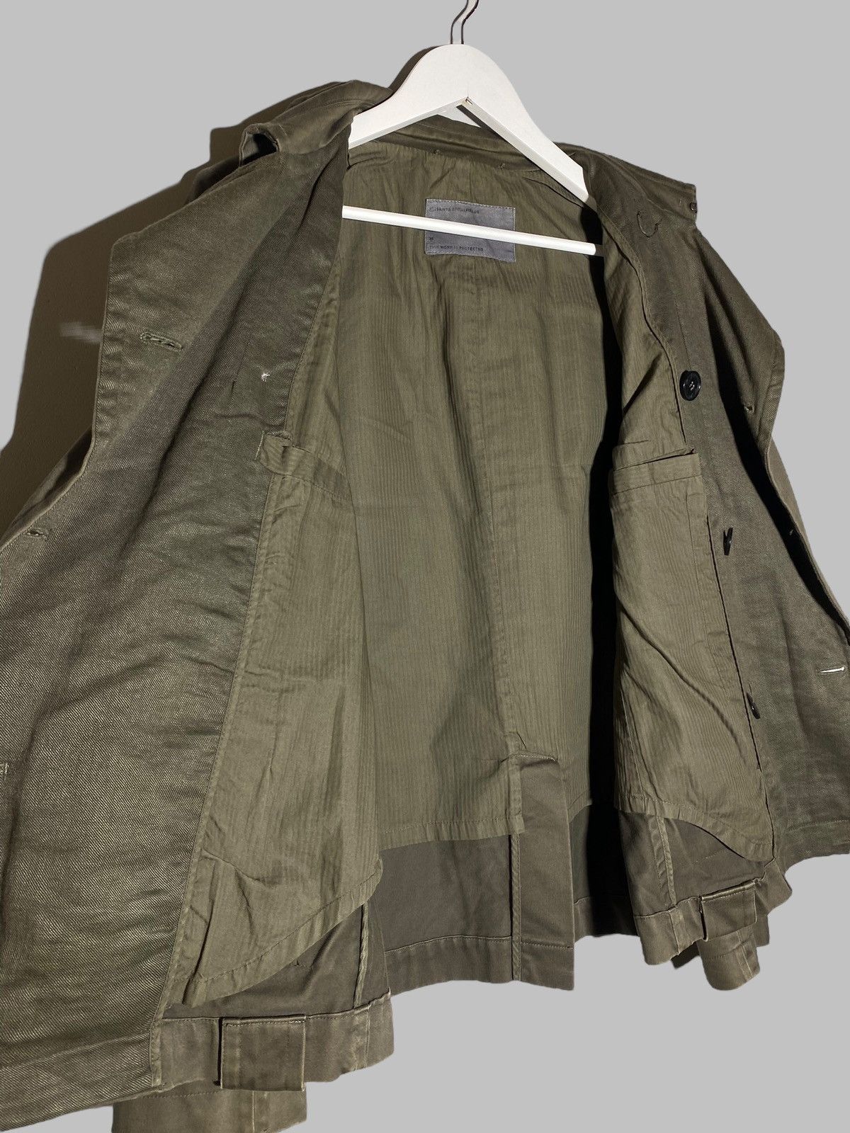 Allsaints All Saints Vagabond Double Breasted Pea Coat Khaki Jacket Size US S / EU 44-46 / 1 - 17 Thumbnail