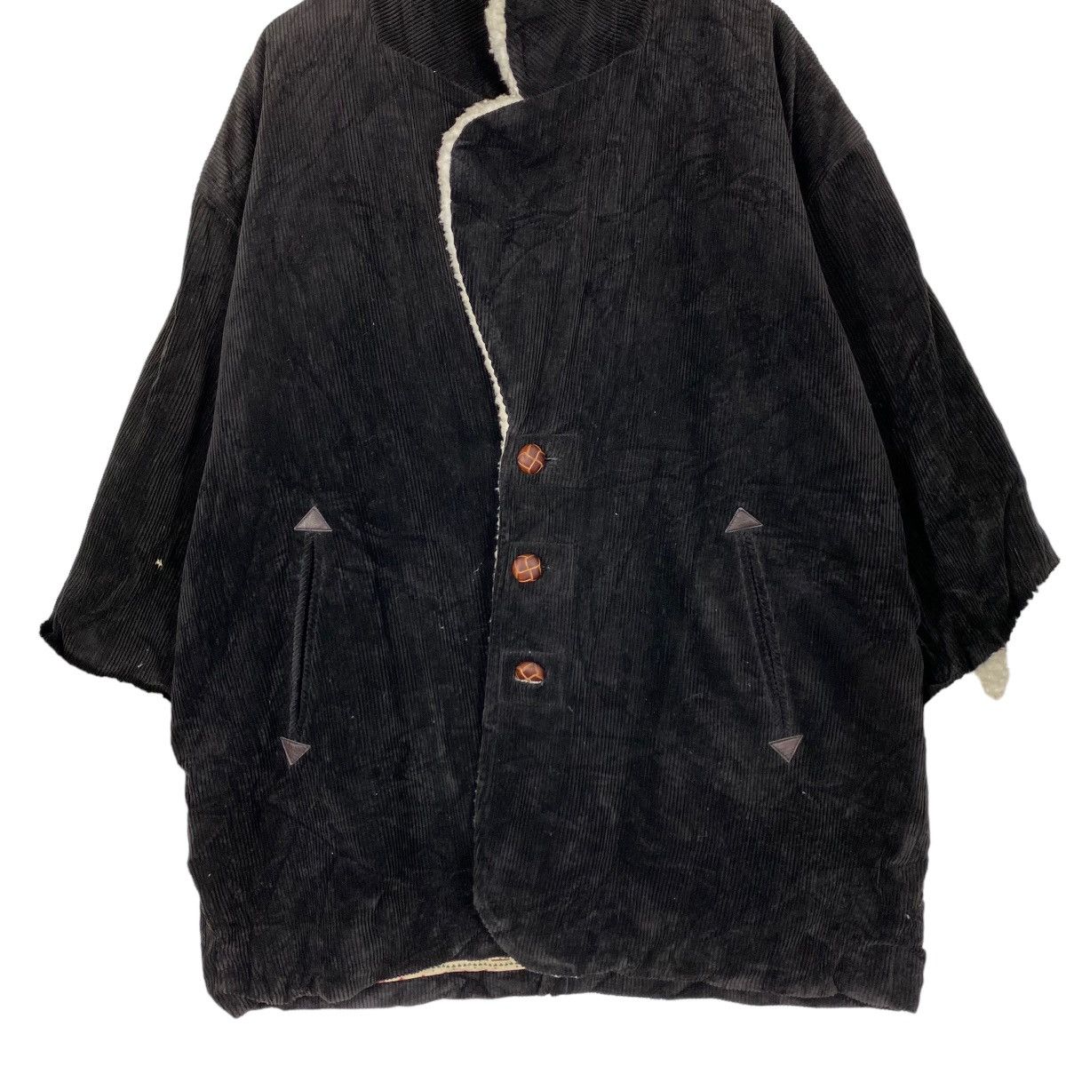 Japanese Brand Elafree Sherpa Winter Button Coat Jacket Size US L / EU 52-54 / 3 - 5 Thumbnail