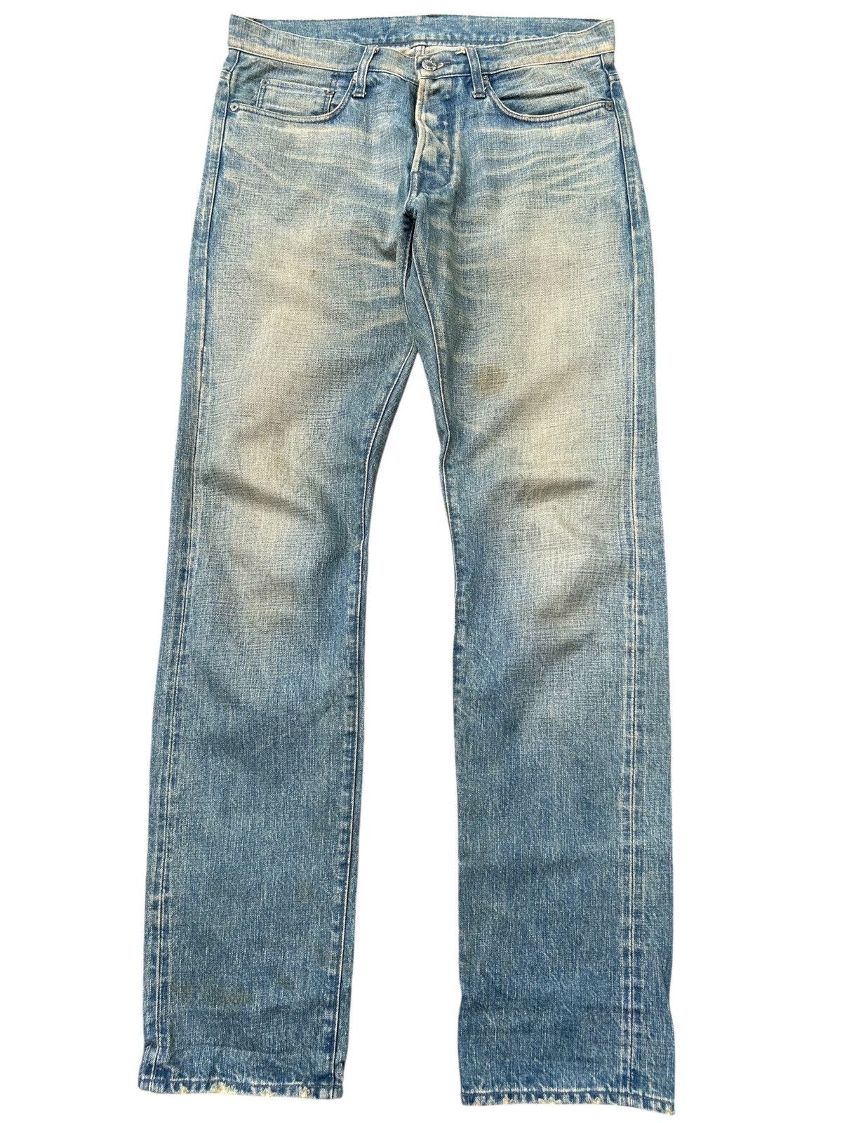 Helmut Lang HELMUT LANG NY SELVEDGE BUTTON FLY DISTRESSED DENIM JEANS Size US 34 / EU 50 - 2 Thumbnail