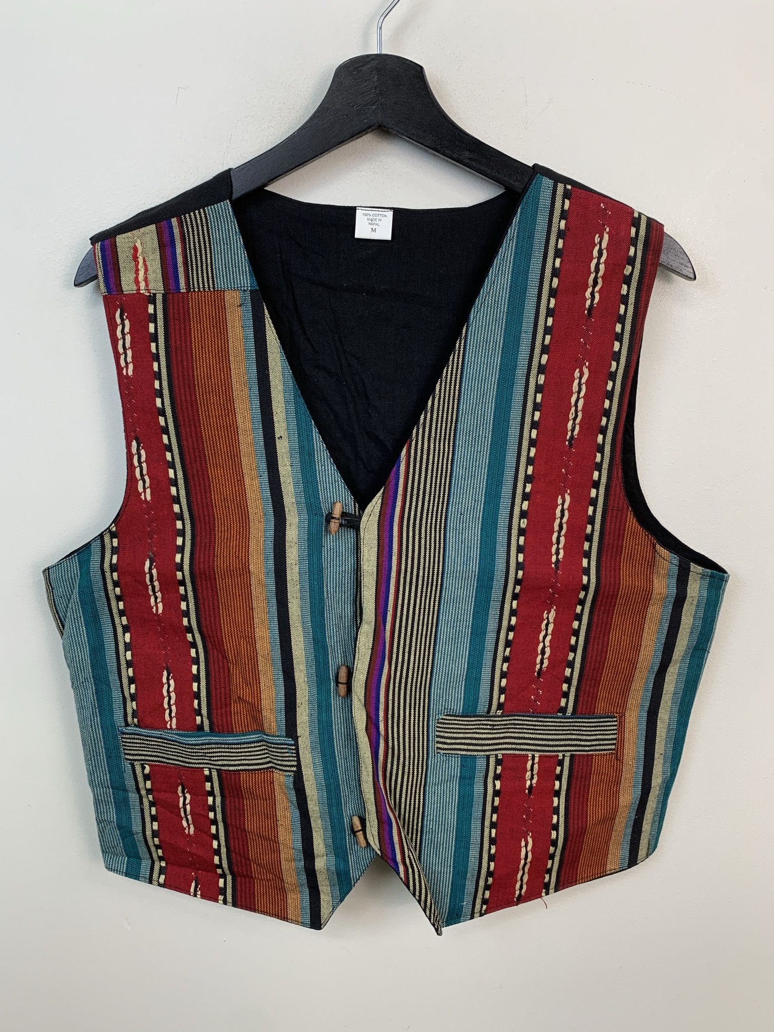 Other Vintage 1980s Vest Nepalese Vertical Stripe Vest Size S Size US S / EU 44-46 / 1 - 1 Thumbnail