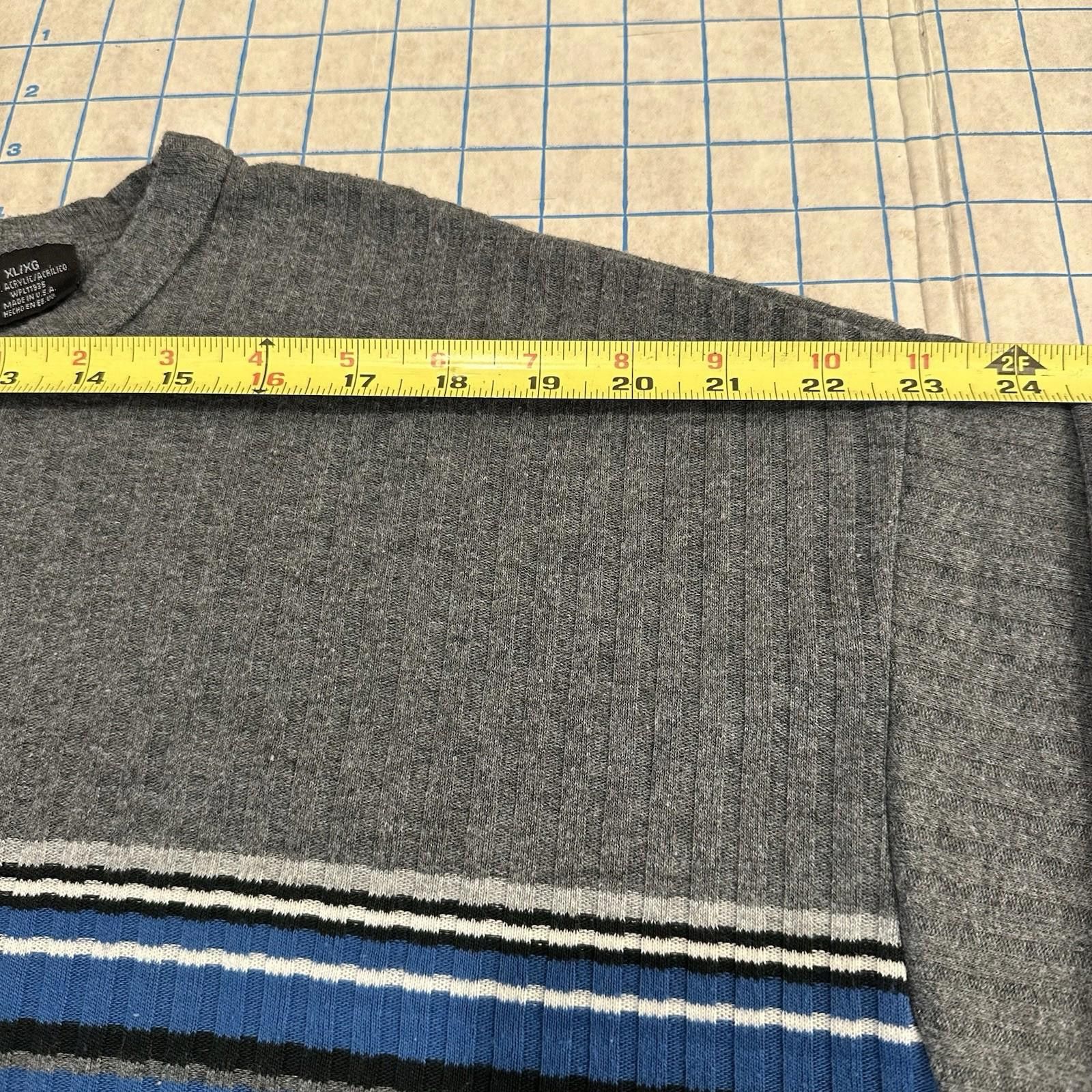 Designer Center Stripe Sweater Pullover Zonz Acrylic Horizontal Size US XL / EU 56 / 4 - 10 Thumbnail