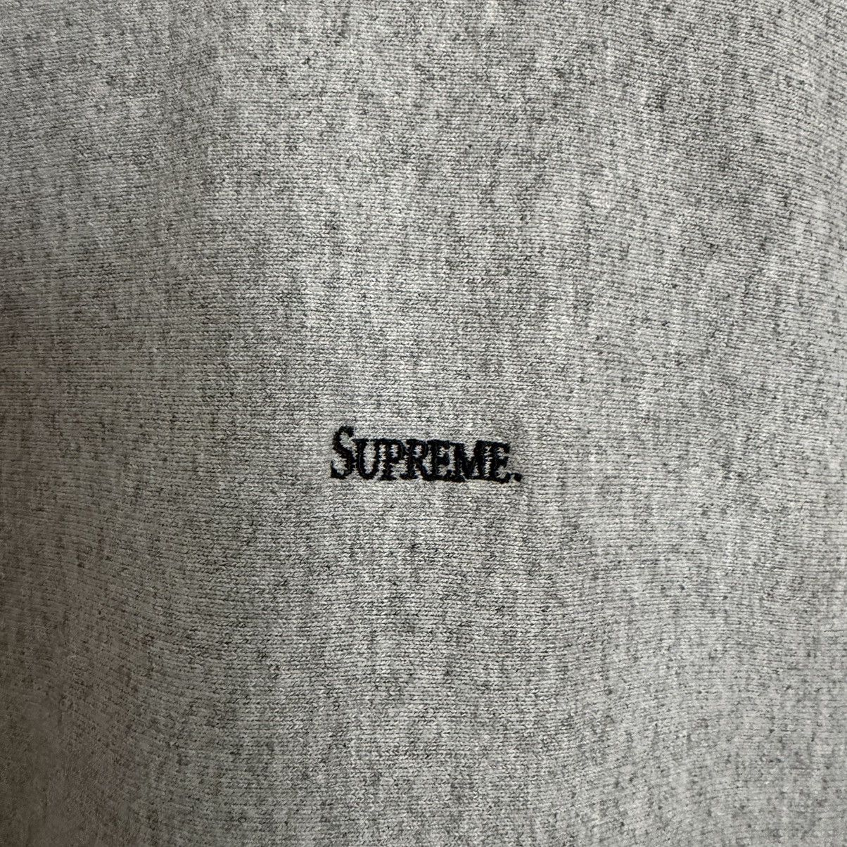 Supreme Micro Logo Hoodie Heather Grey Size US L / EU 52-54 / 3 - 2 Thumbnail