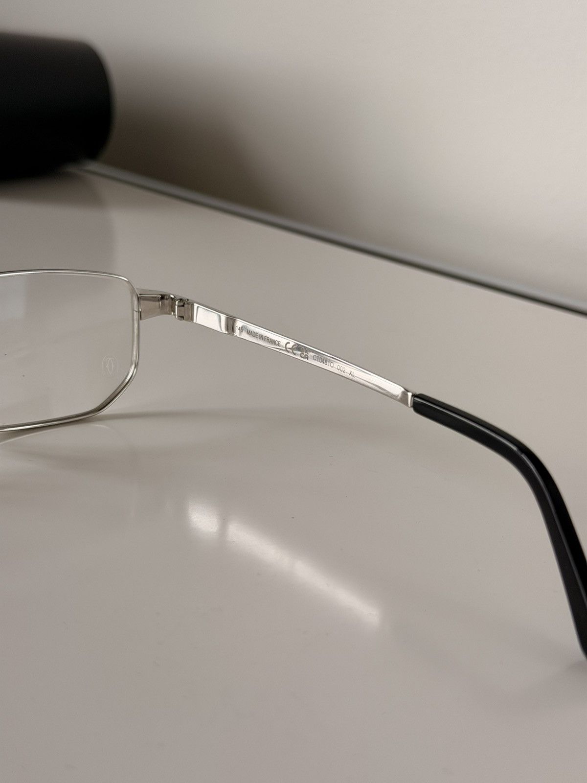 Cartier Cartier Santos Rectangle Eyeglasses Silver CT04810 XL Size ONE SIZE - 12 Thumbnail