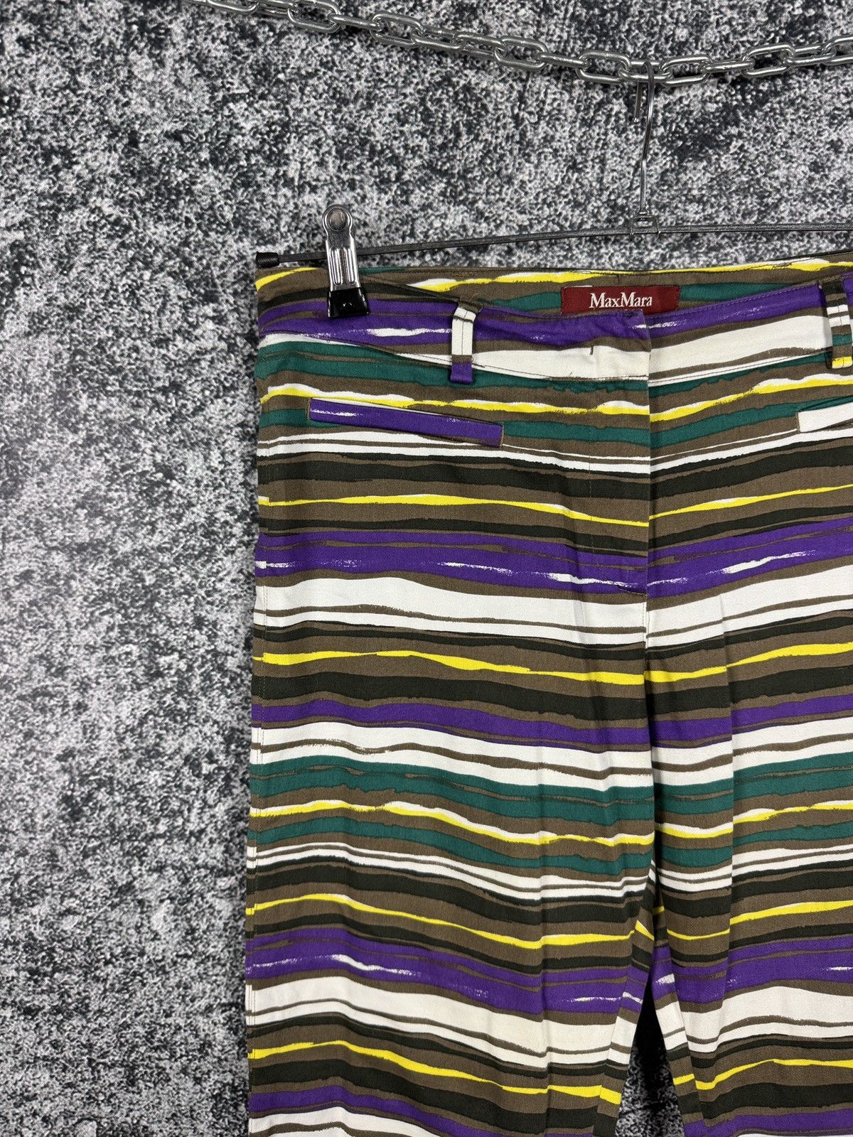 Max Mara Max Mara Studio Designer Striped Pants Luxury Trousers Sz 40 Size 27" / US 4 / IT 40 - 3 Thumbnail