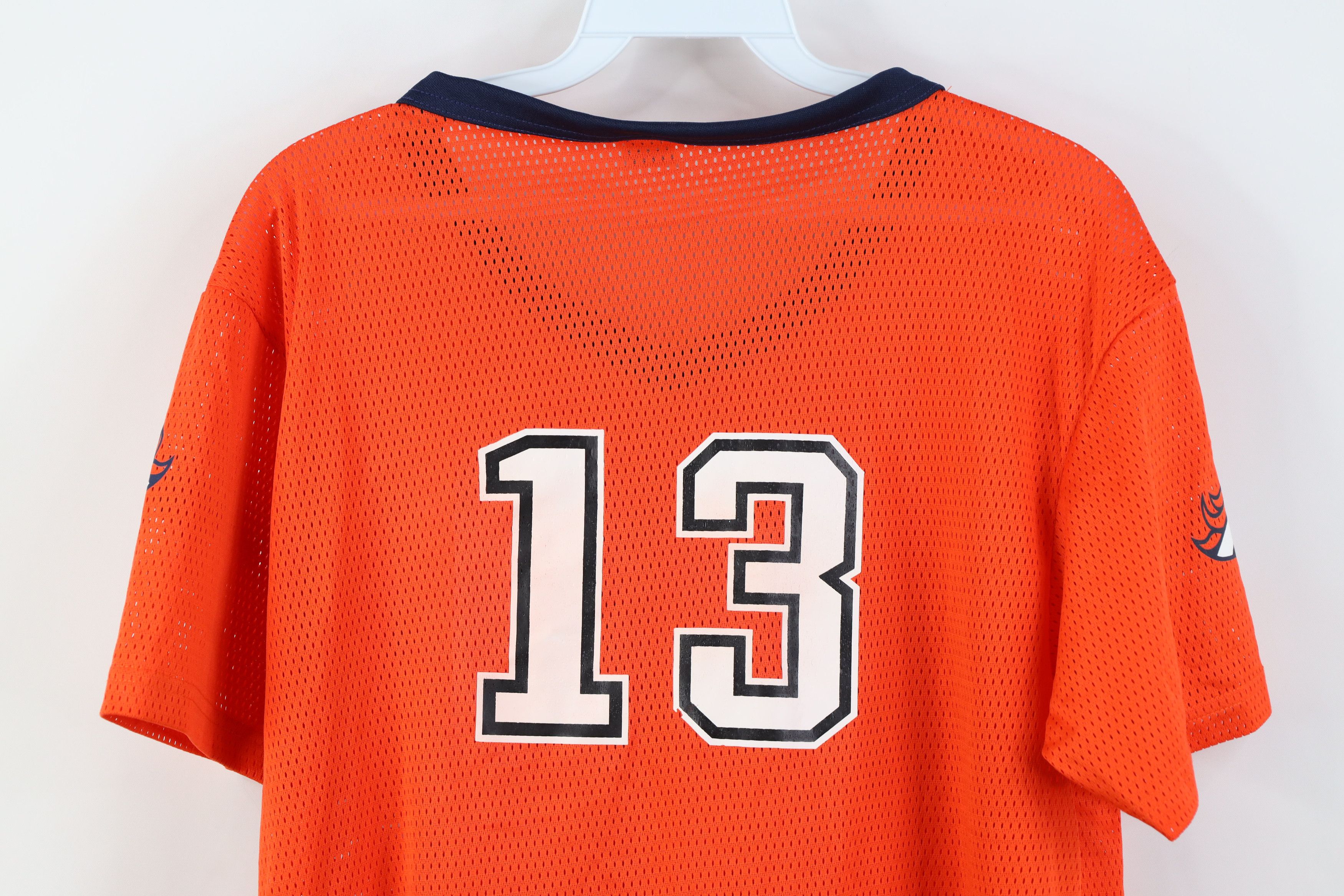 Vintage Vintage 90s Y2K Broncos Football Jersey Orange Mesh #13 Size L / US 10 / IT 46 - 15 Thumbnail