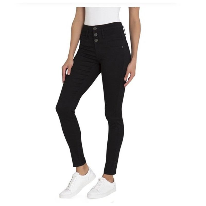 L.E.I. L.E.I. Women's Black Tatum Triple Button Skinny Jeans Sz 11 Size 33" - 1 Thumbnail