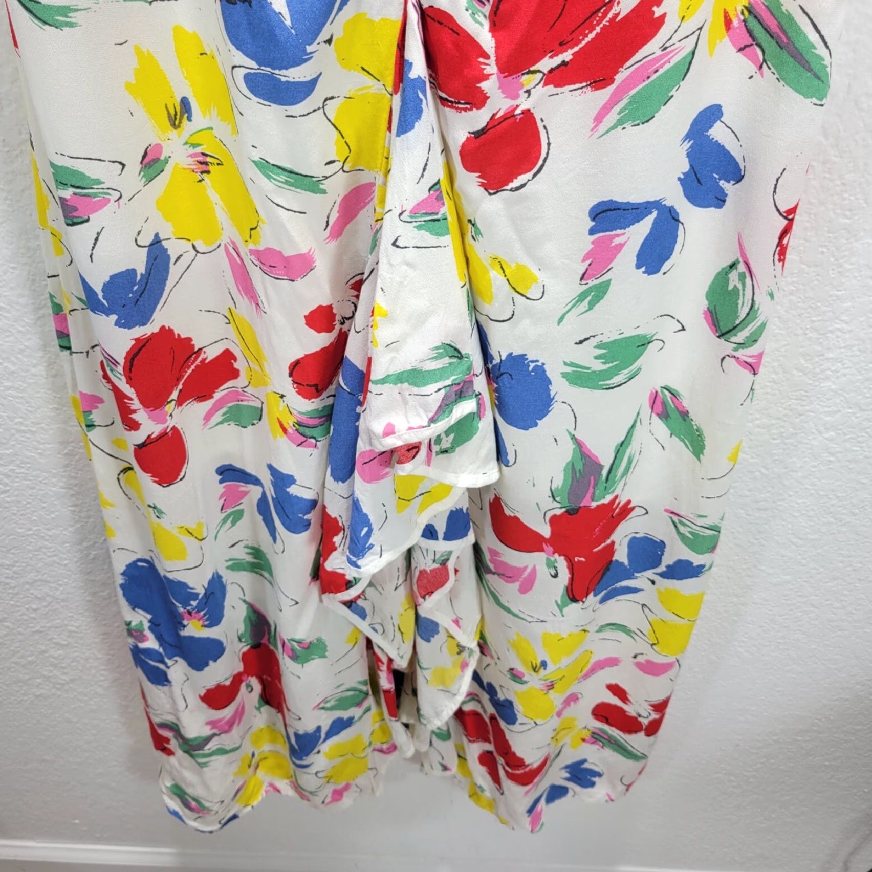 RIXO Rixo X Target Floral Maxi Dress Size 8 Multicolor Rayon Womens Contemporary Mock Neck Cascade Ruffle Size M / US 6-8 / IT 42-44 - 5 Thumbnail