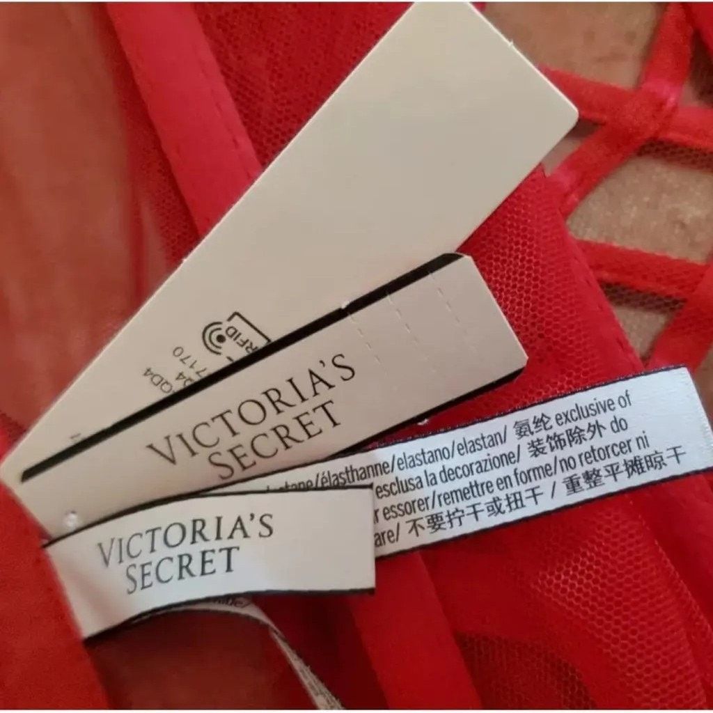Victoria's Secret Victoria's Secret Red Lightly Lined Lace Corset Top, M Size ONE SIZE - 4 Thumbnail